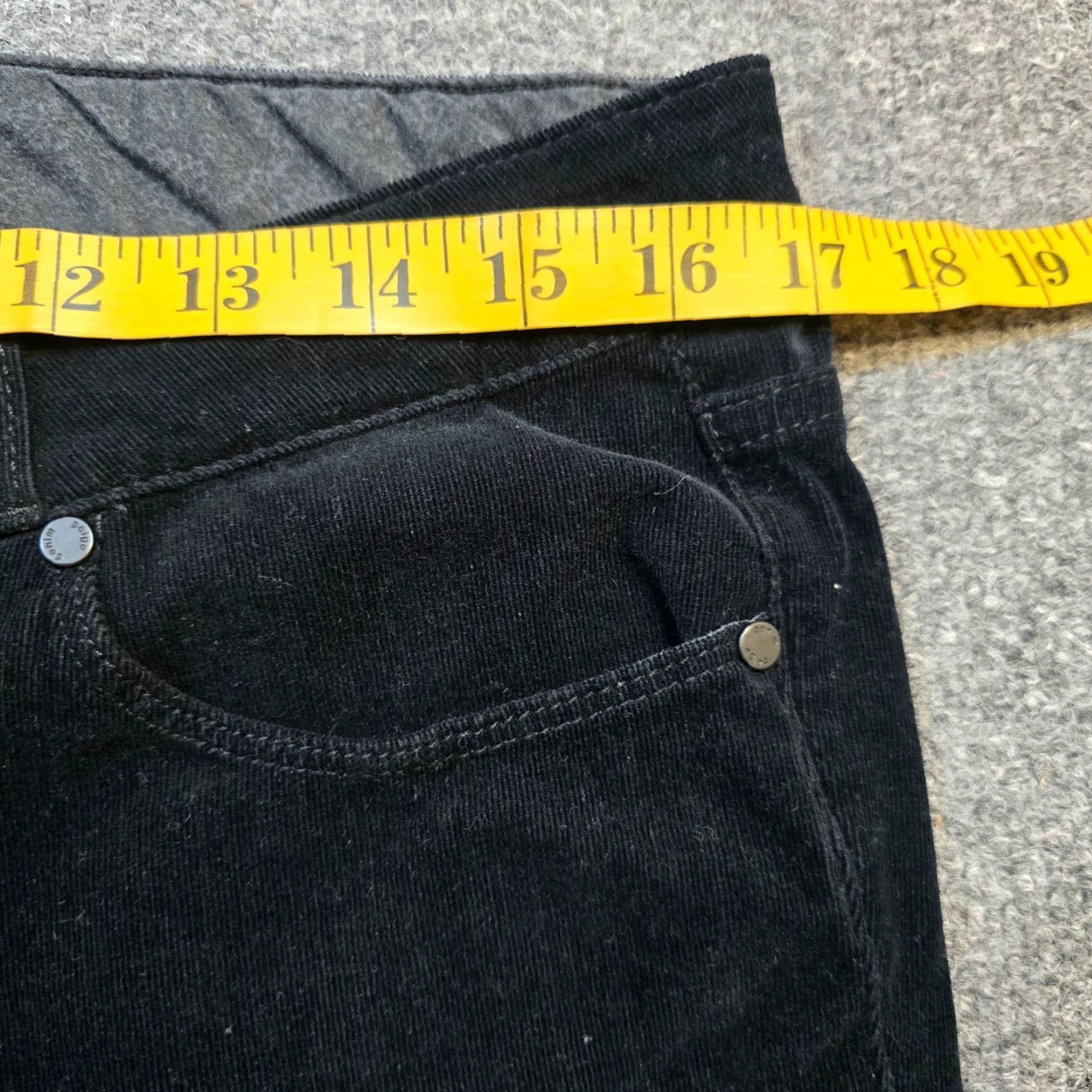 Paige Paige Pants Womens Size 32 Black Corduroy Velour Skinny Skyline Holiday Casual Small Review: N/A Size 24" / US 00 / IT 34 - 5 Thumbnail