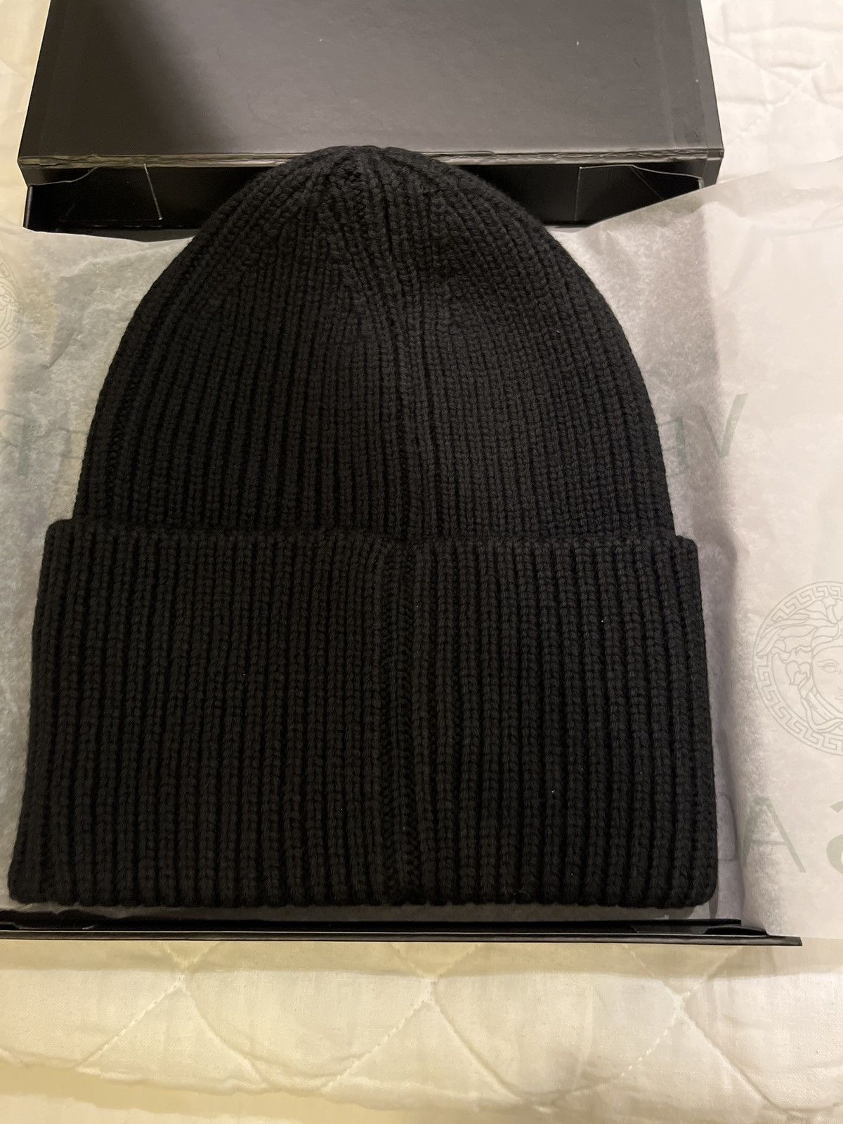 image of NWT Black Versace Beanie, Women's