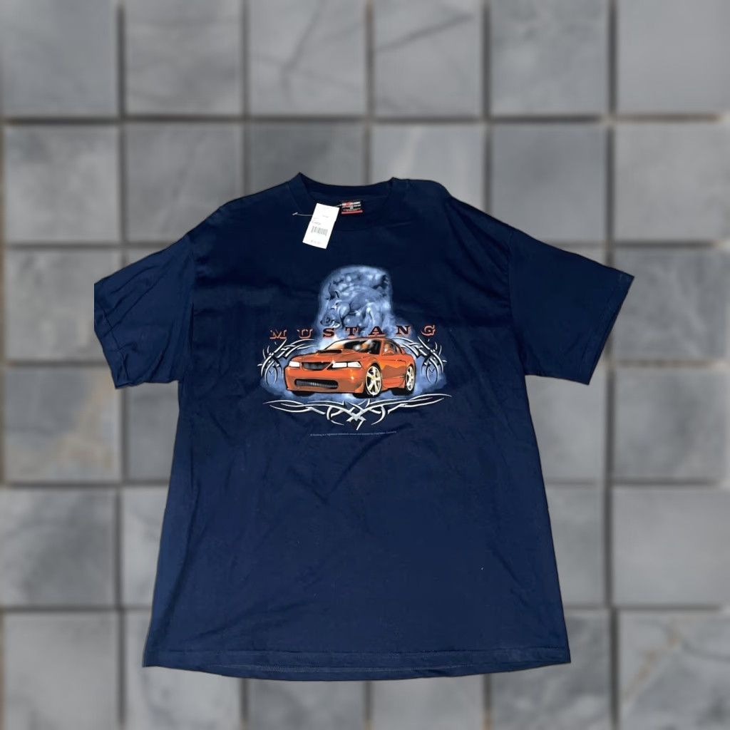 Ford VINTAGE Ford Mustang T-Shirt Men XL Blue BNWT Size US XL / EU 56 / 4 - 1 Thumbnail