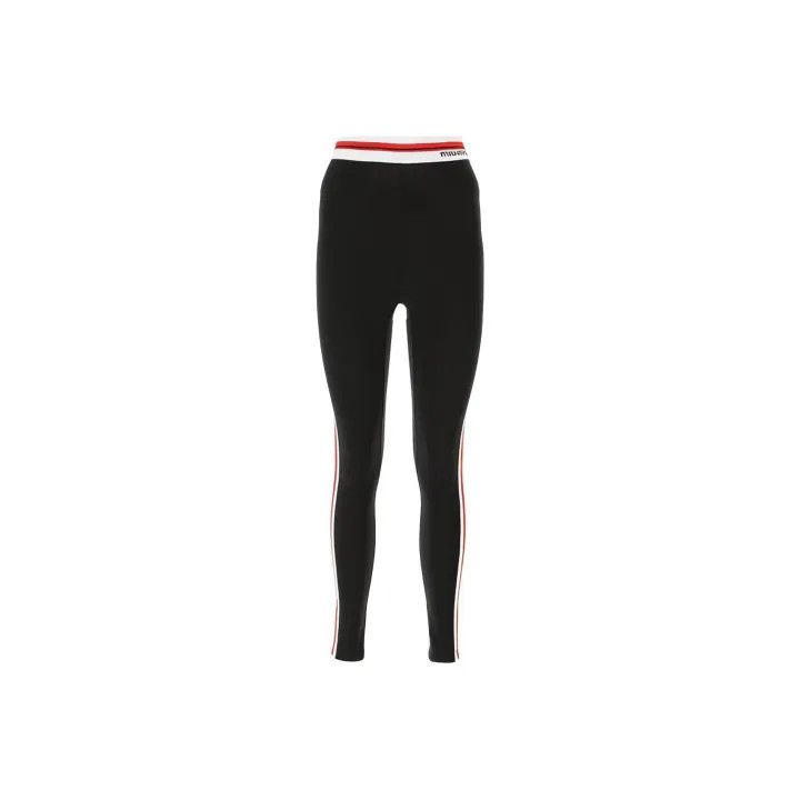 Miu Miu Miu Miu Black Logo Knit Sports Pants 0079 Size 42" / US 20 - 1 Thumbnail