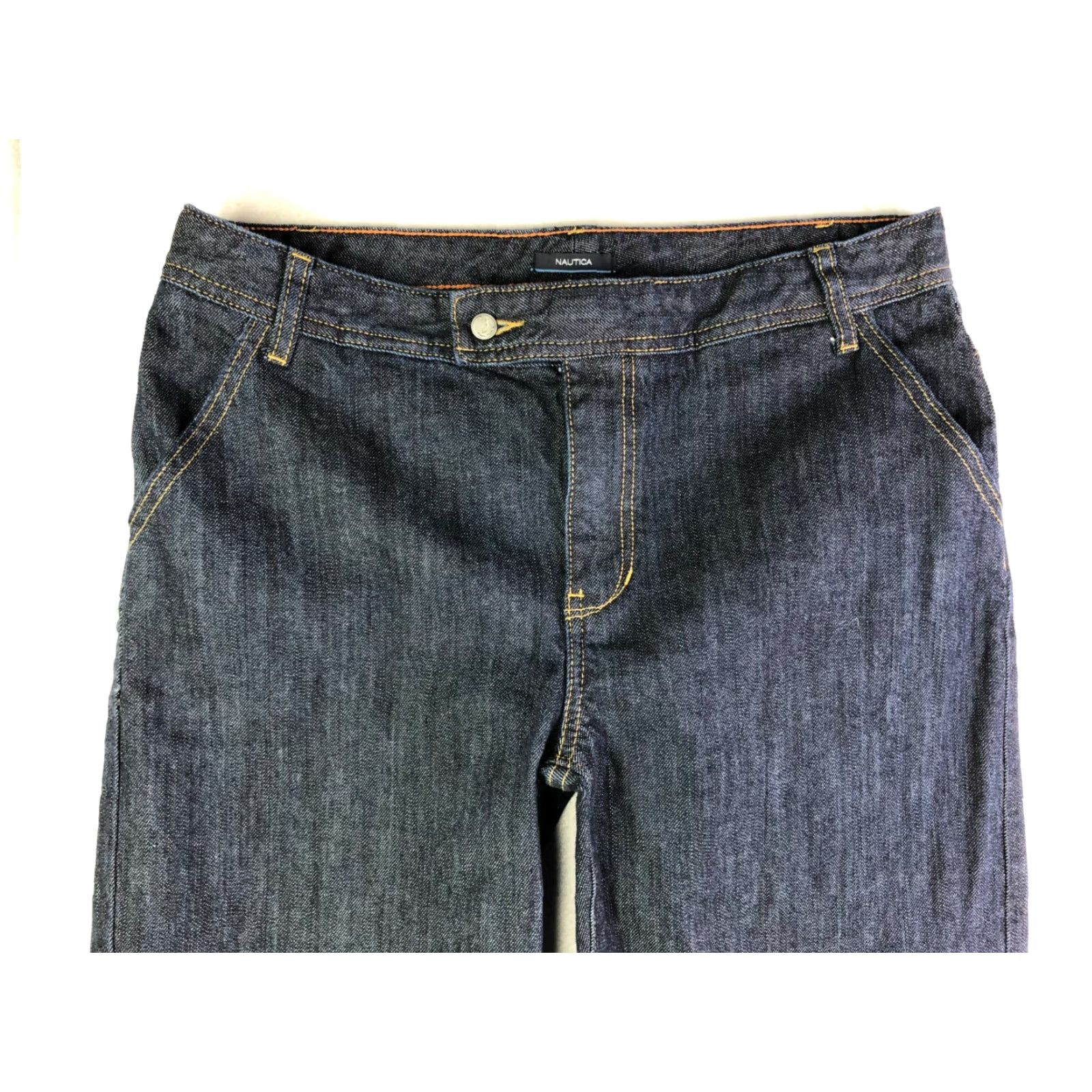 Nautica Nautica Jeans Straight Womens Size 10 30x30 Denim Blue Jeans Regular Fit Mid Rise Cotton Denim Flag Logo Distressed No Zip Size 32" / US 10 / IT 46 - 3 Thumbnail