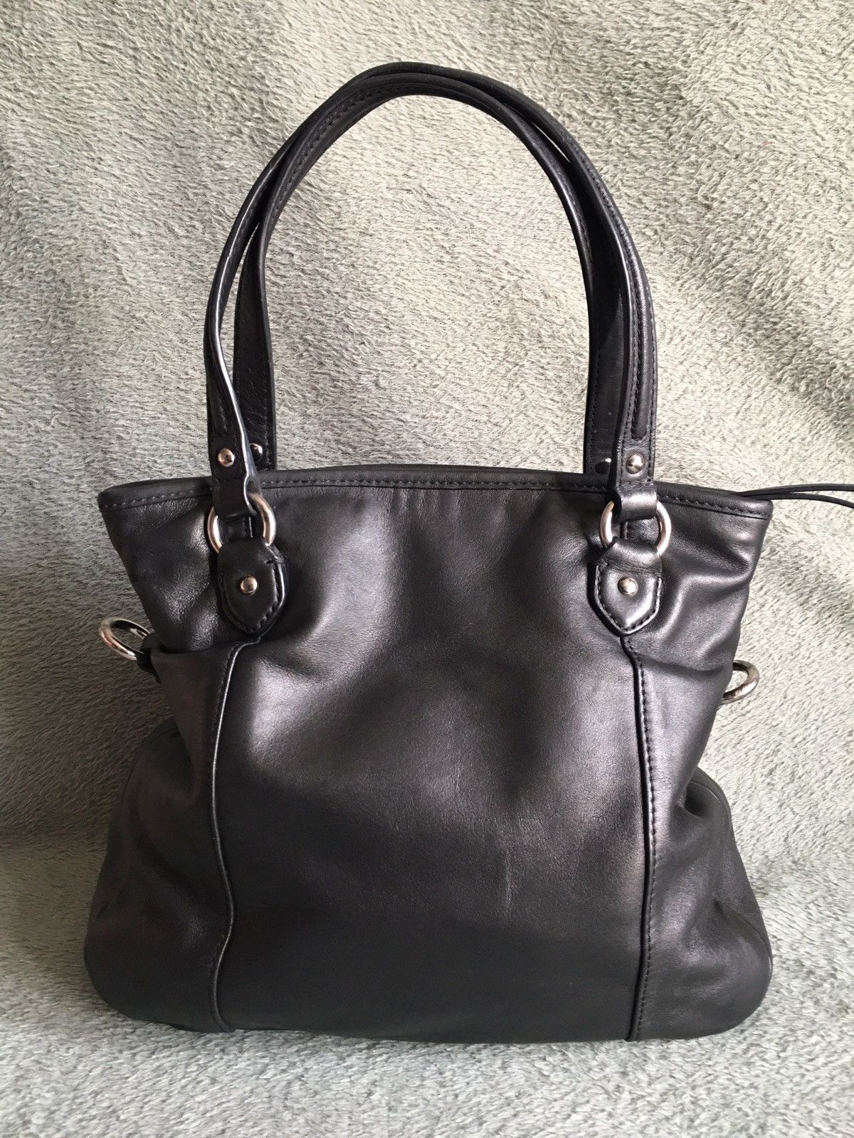 Coach COACH Daisy Mia Black Leather Handbag Shoulder Bag Size ONE SIZE - 7 Thumbnail