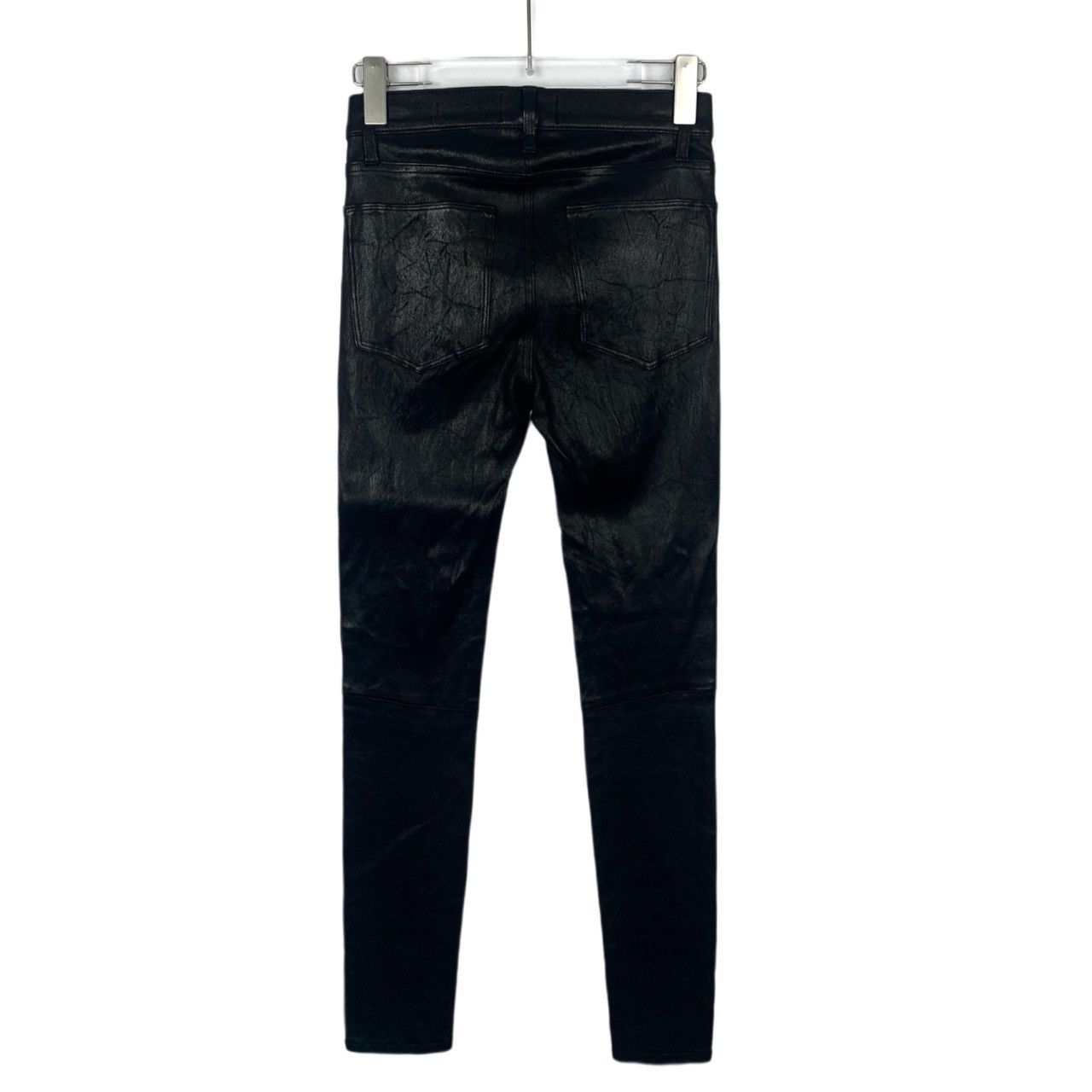 Frame Frame Black Mid-rise Leather Straight Pants K26WX Size 25" / US 0 / IT 36 - 2 Thumbnail
