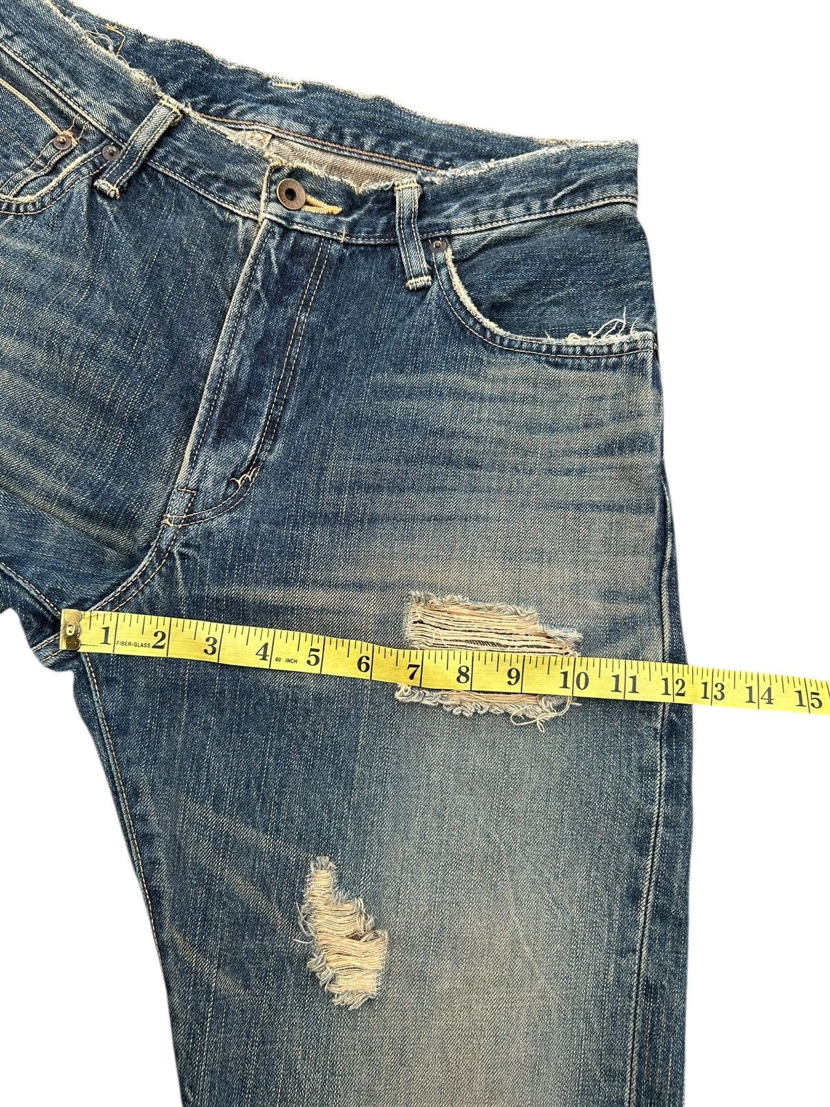 Kapital Thrashed Vintage Edwin 505 Selvedge Rusty Denim Jeans Size US 32 / EU 48 - 18 Thumbnail