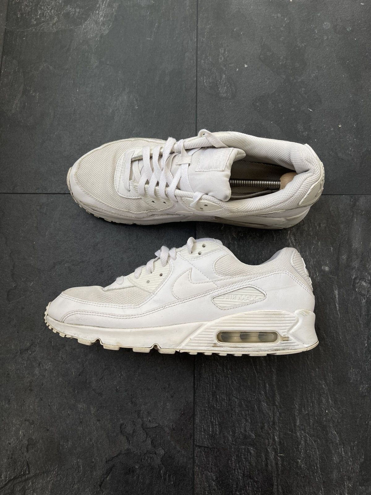 Nike Nike Air Max 90 White Leather Size US 12 / EU 45 - 9 Thumbnail