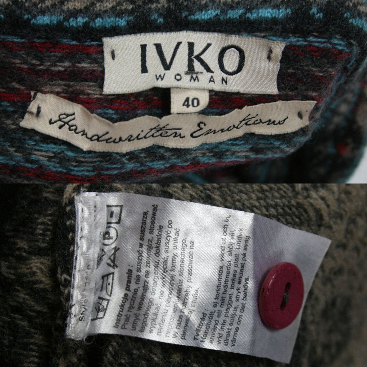Other Ivko Float Floral Wool Intarsia Knit Cardigan Size S / US 4 / IT 40 - 8 Thumbnail