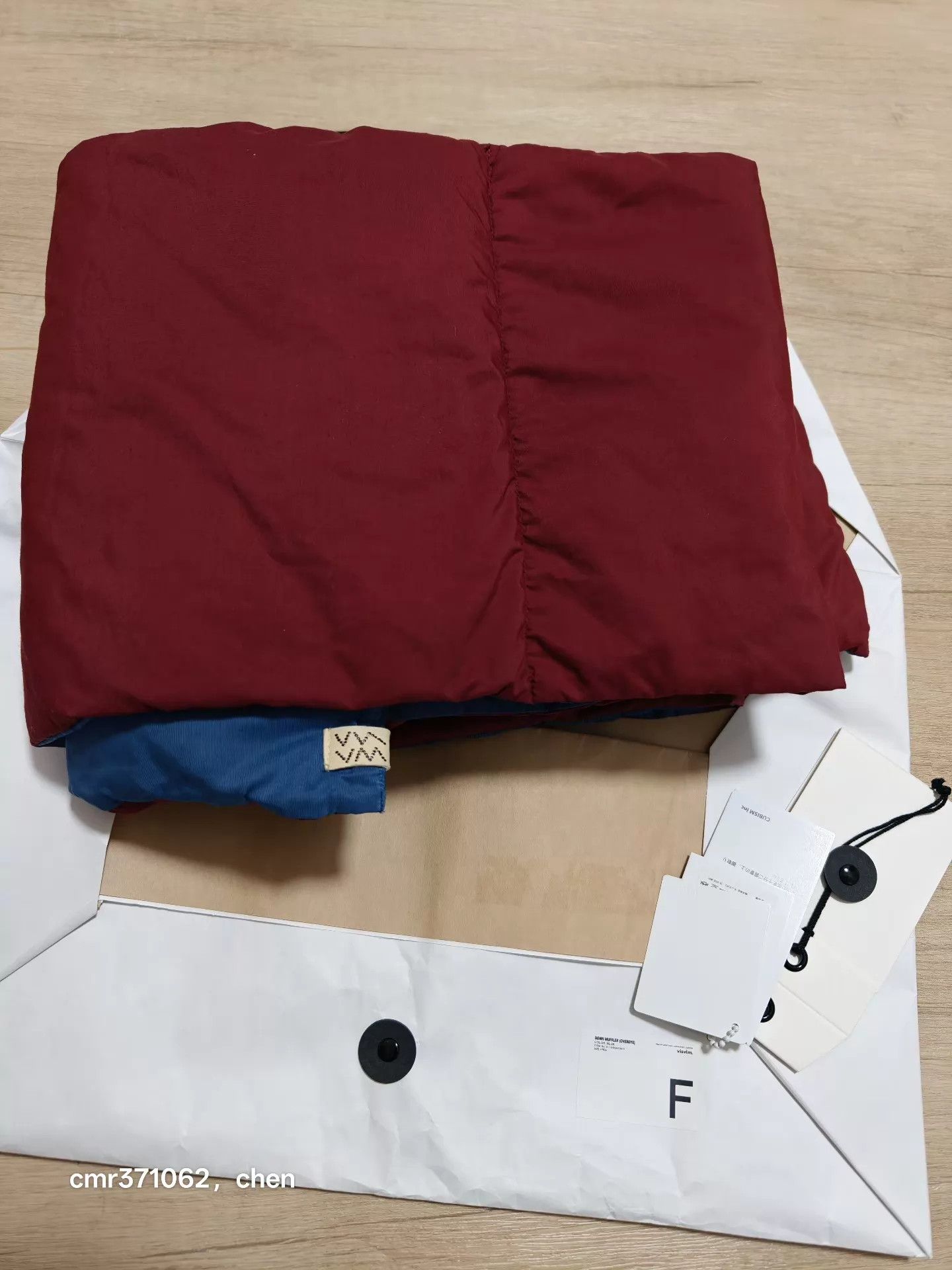 Visvim VISVIM 19AW SPOT DOWN MUFFLER OVERDYE 95 New Blue White Down Size ONE SIZE - 1 Thumbnail