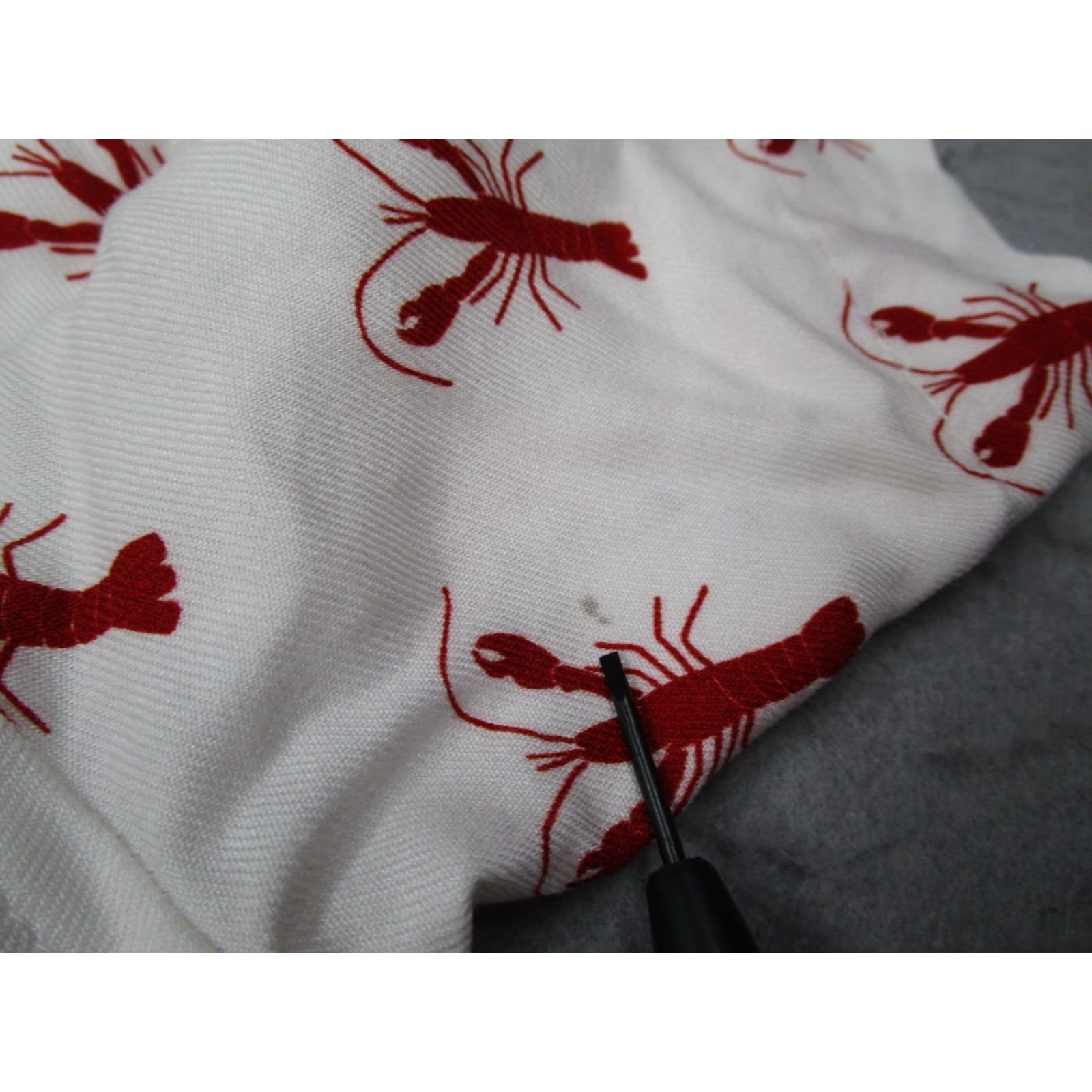 Vintage MUSTIQUE Men's XS White Short Sleeve Button-Up Shirt AOP Lobster Geometric Tropical Made in Portugal Size US XS / EU 42 / 0 - 6 Thumbnail