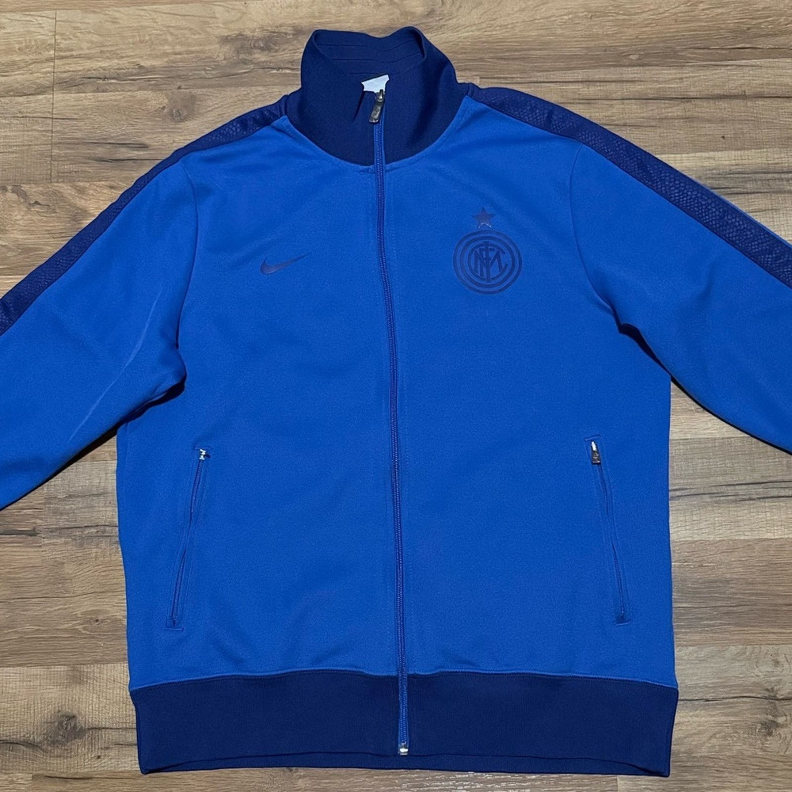 Nike 2012 Nike Inter Milan Zip Up Sweatshirt Size US L / EU 52-54 / 3 - 4 Thumbnail