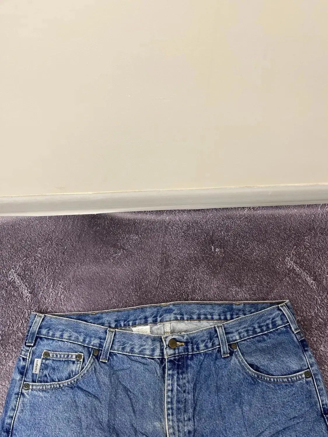 Carhartt × Vintage Vintage Carhartt Work American Blue Denim Hype Baggy Jeans Size US 38 / EU 54 - 6 Thumbnail