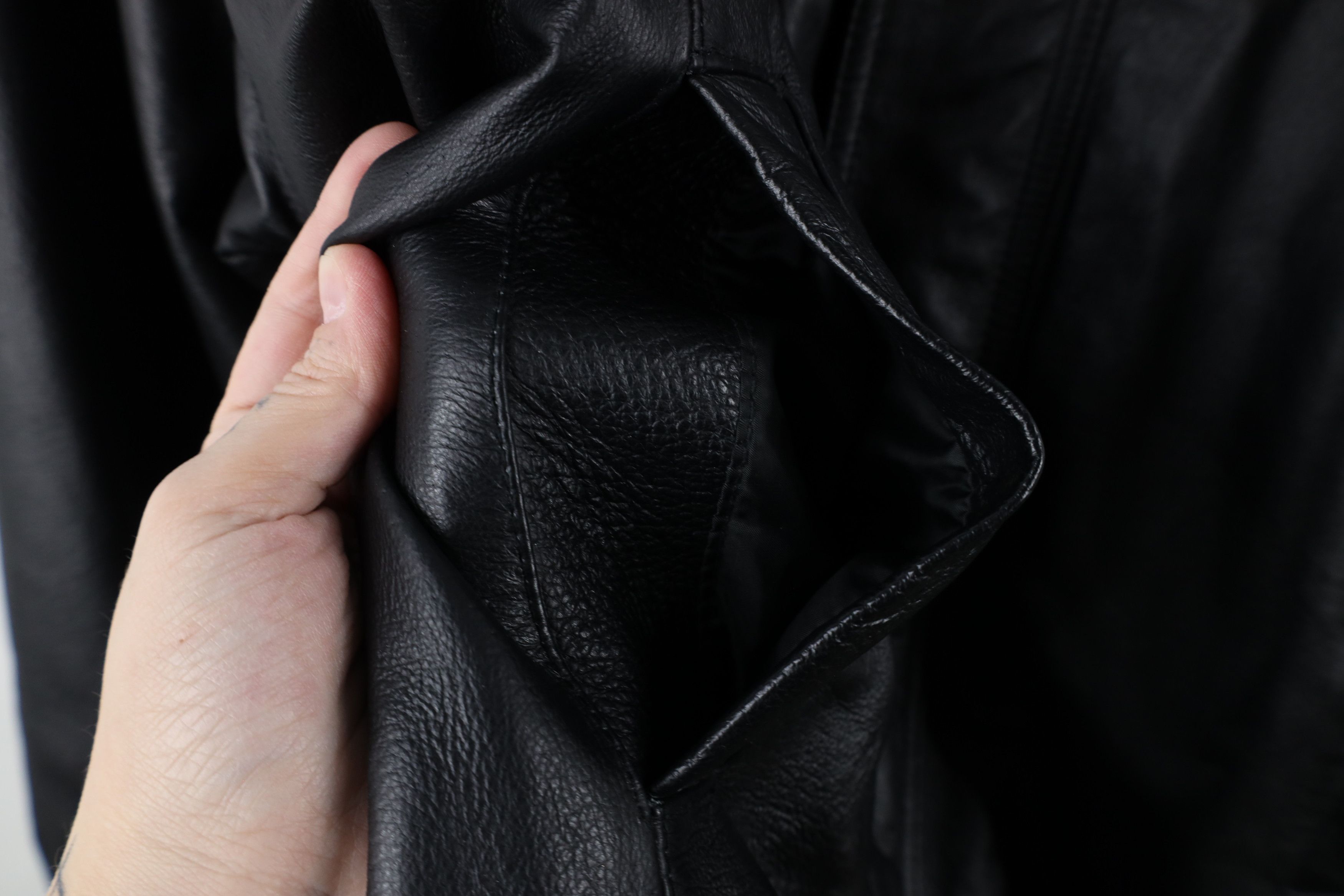 Vintage Vintage 90s Streetwear Leather CSX Docks Bomber Jacket Black Size US XL / EU 56 / 4 - 5 Thumbnail
