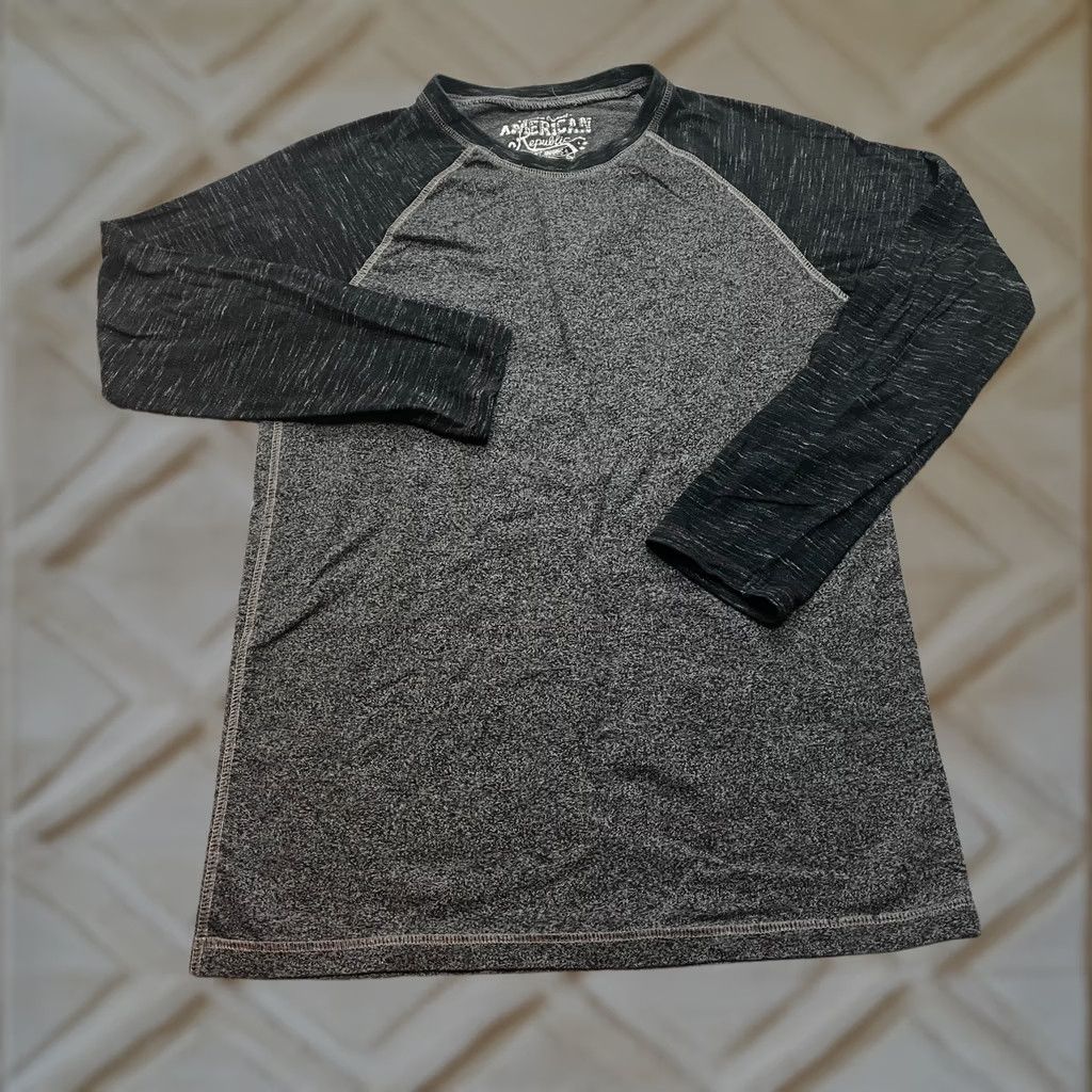 Vintage American Republic Shirt Mens S Gray Raglan Long Sleeve Baseball Tee Size US S / EU 44-46 / 1 - 1 Thumbnail