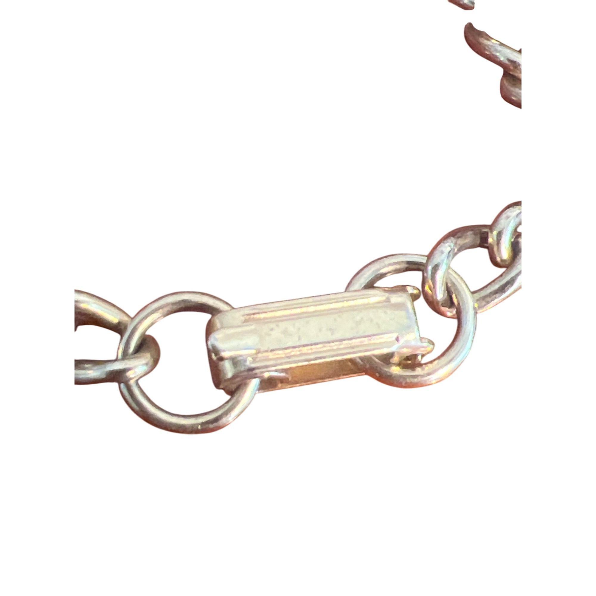 Other Vintage Agate Stone Slab Charm Bracelet Gold Tone Chain Fold Size ONE SIZE - 5 Thumbnail