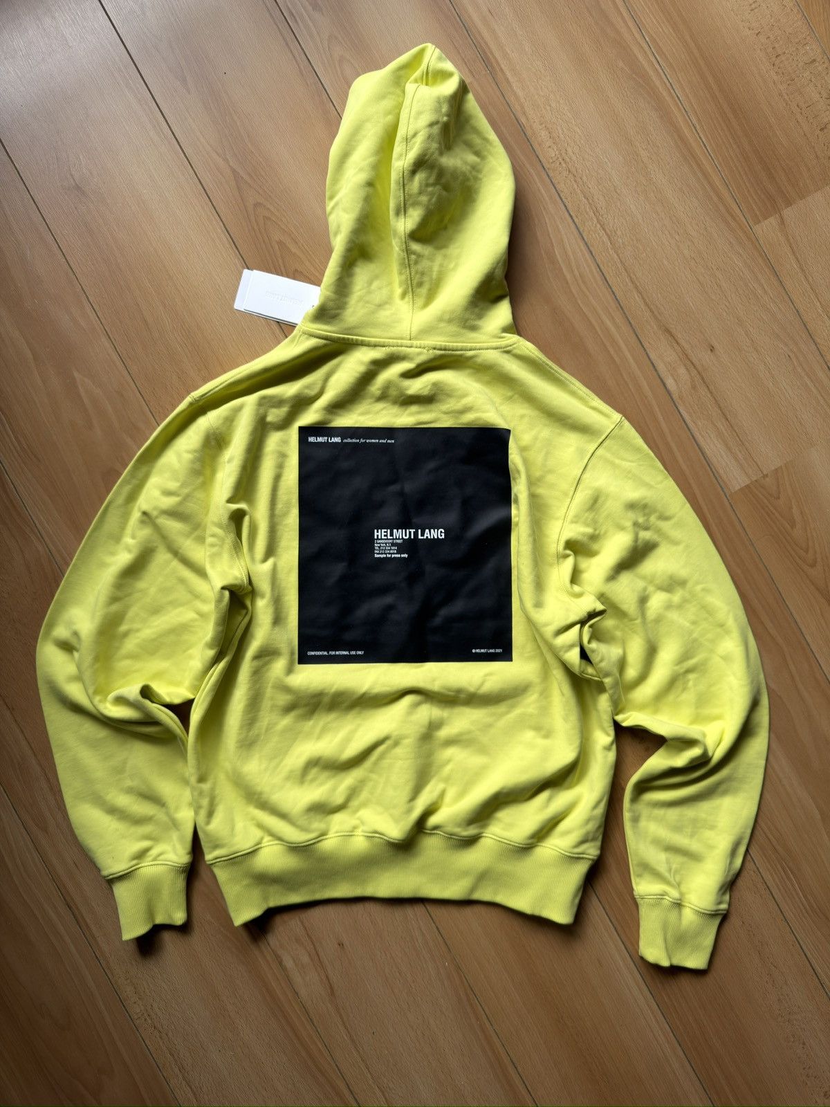 Helmut Lang Helmut Lang green big logo go new hoodie Size US L / EU 52-54 / 3 - 1 Thumbnail
