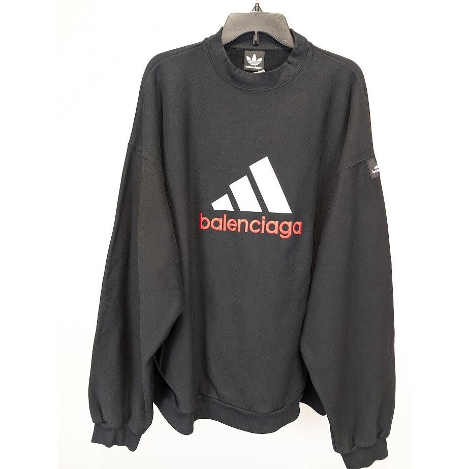 Adidas × Balenciaga o1rshd1 Sweatshirts in Black Size US L / EU 52-54 / 3 - 3 Thumbnail