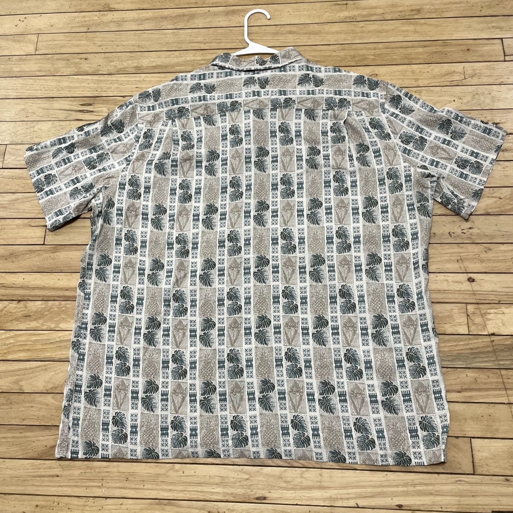 Vintage Campia Moda Hawaiian Shirt Men 2XL Green Tan Patchwork Tropical Art XXL NEW Size US XXL / EU 58 / 5 - 2 Thumbnail