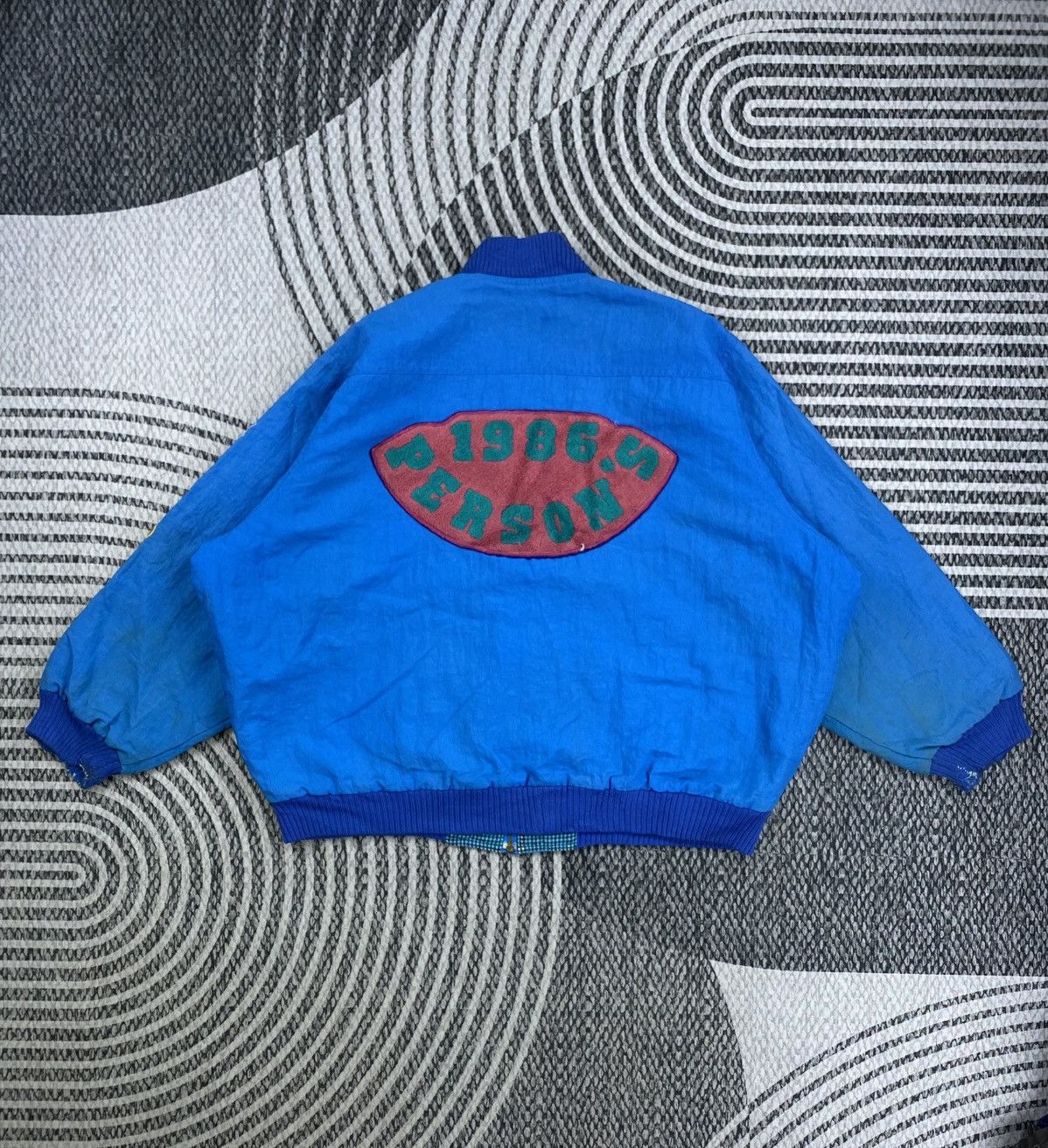 Japanese Brand Vintage Person Shop Stain Zipper Bomber Jacket Size US XXL / EU 58 / 5 - 1 Thumbnail