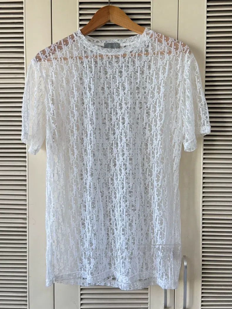 Dior Dior White hollow short sleeves Size US S / EU 44-46 / 1 - 1 Thumbnail