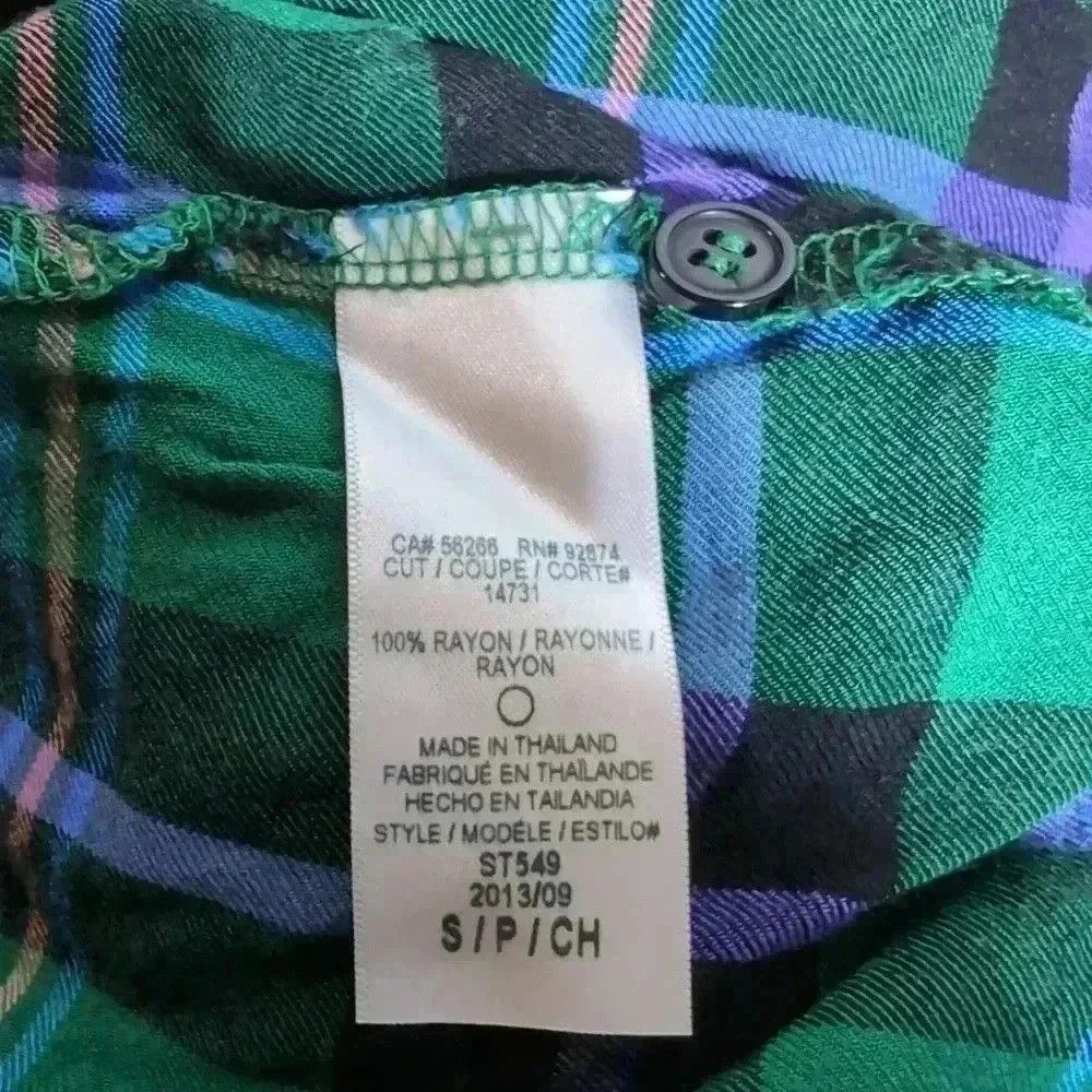 Splendid Splendid Green and Purple plaid Top sz S Size S / US 4 / IT 40 - 4 Thumbnail