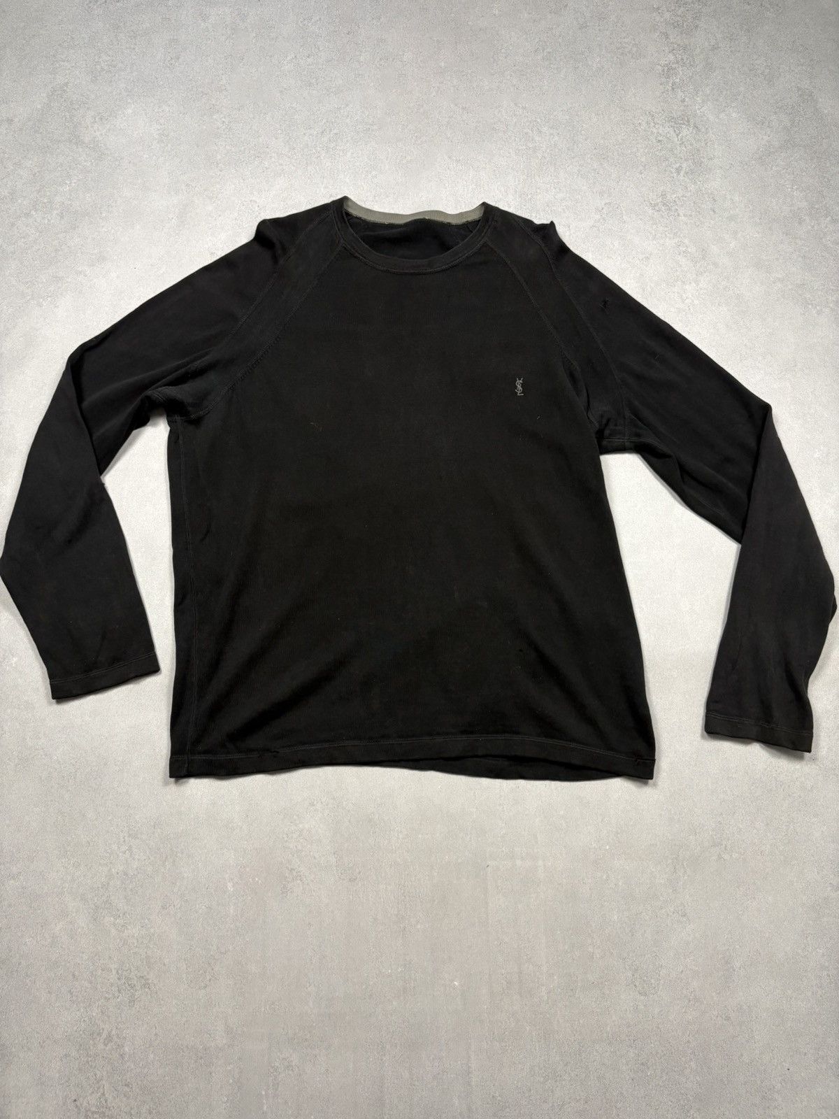 Yves Saint Laurent Vintage Distressed Yves Saint Laurent YSL Sweatshirt Logo Size US XL / EU 56 / 4 - 1 Thumbnail