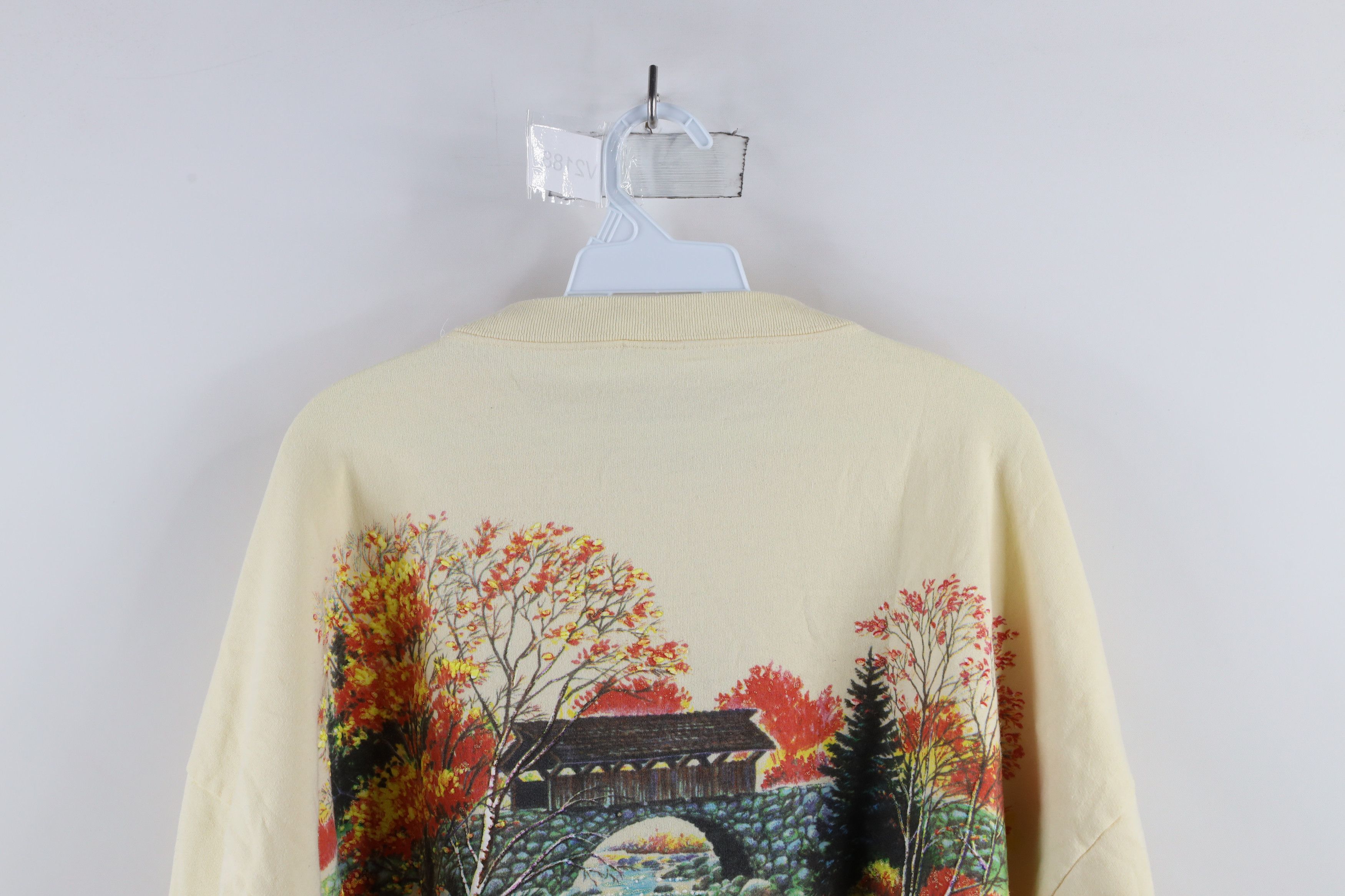 Vintage Vintage 90s Streetwear Print Nature Fall Deer Sweatshirt Size XXL / US 16-18 / IT 52-54 - 12 Thumbnail
