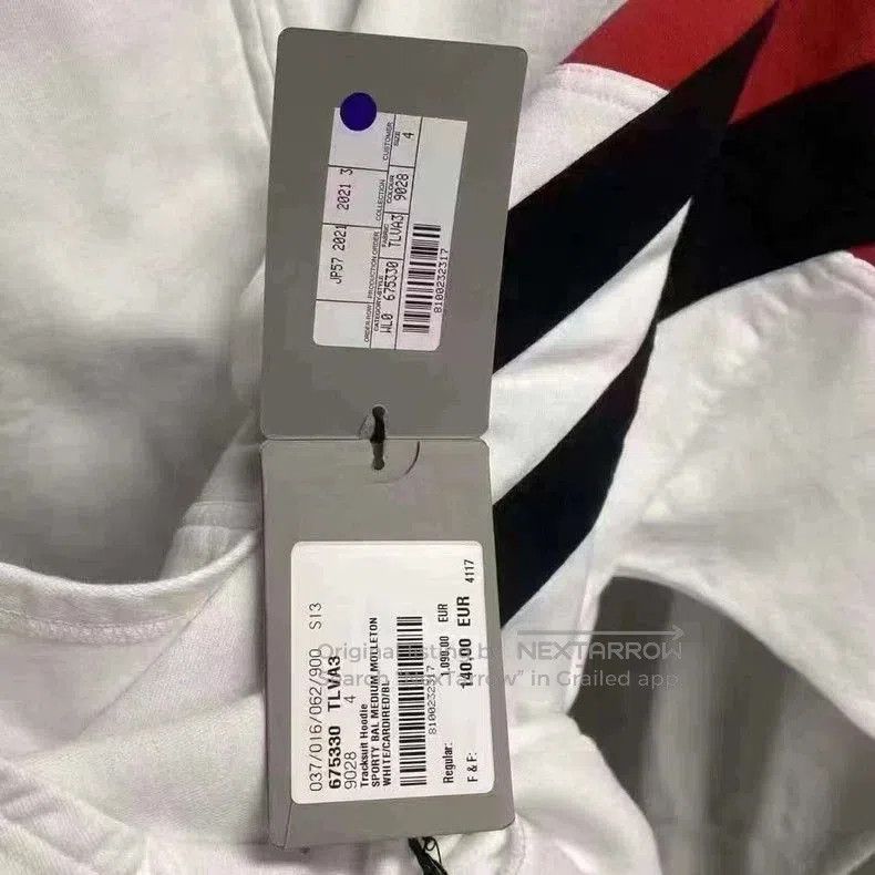 Balenciaga balenciaga white striped embroidered logo school jacket. Size US M / EU 48-50 / 2 - 6 Thumbnail