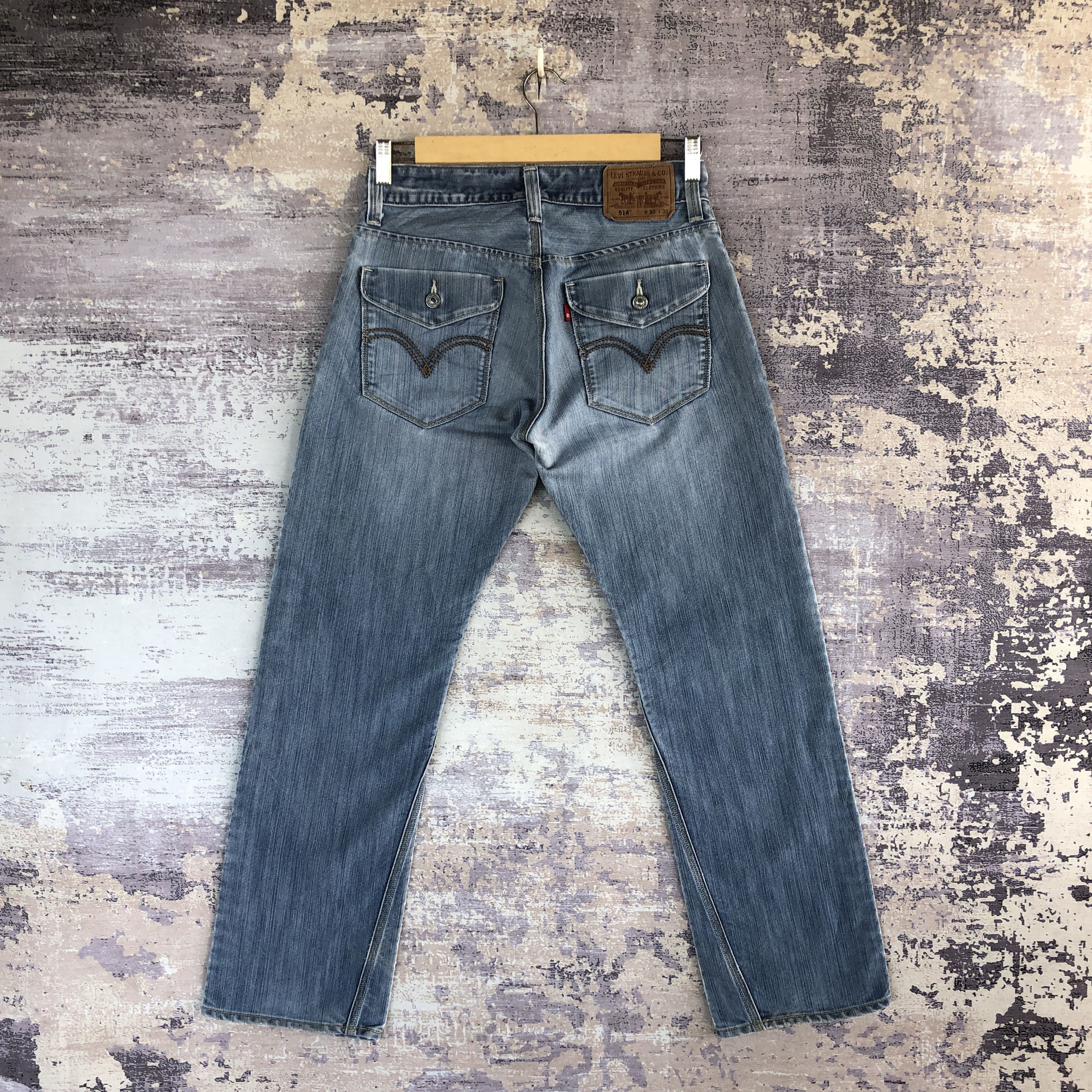 Levi's Vintage Levis Distressed Faded Jeans Levi's 514 Wash Denim Size 28" / US 6 / IT 42 - 2 Thumbnail