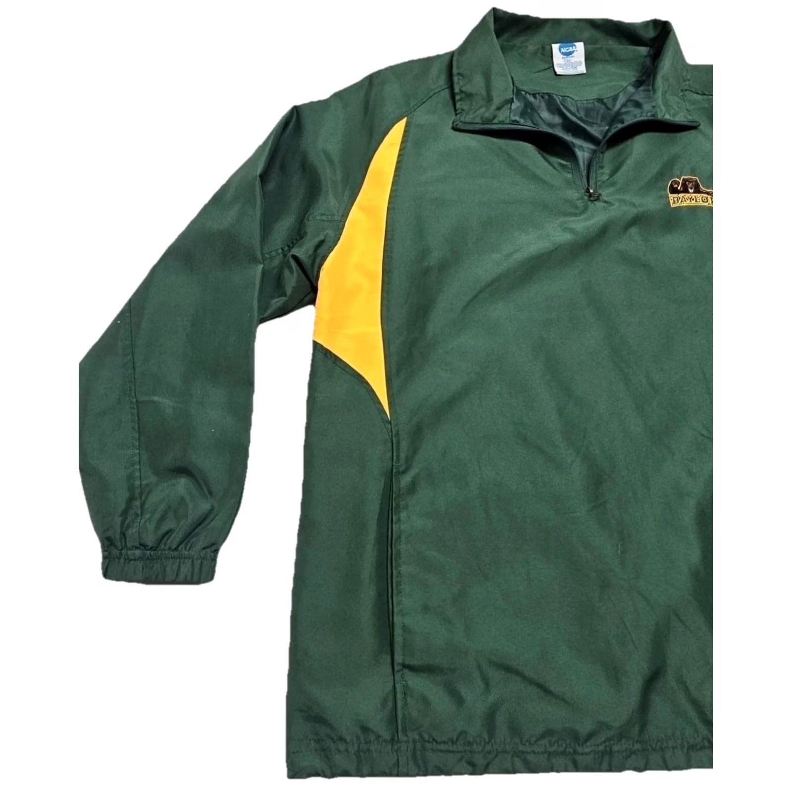 NCAA VINTAGE Baylor Bears Windbreaker Pullover Jacket 1/4 Zip Green M NFL NCAA Men L Bears Fans Mens Size US L / EU 52-54 / 3 - 3 Thumbnail