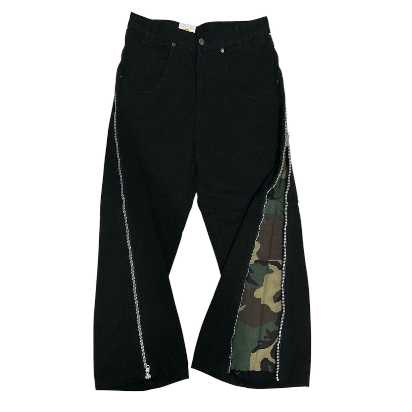 JNCO × Vintage Vintage Sarali Jeans Convertible Zipper Super Wide Camo Rave Size US 30 / EU 46 - 4 Thumbnail