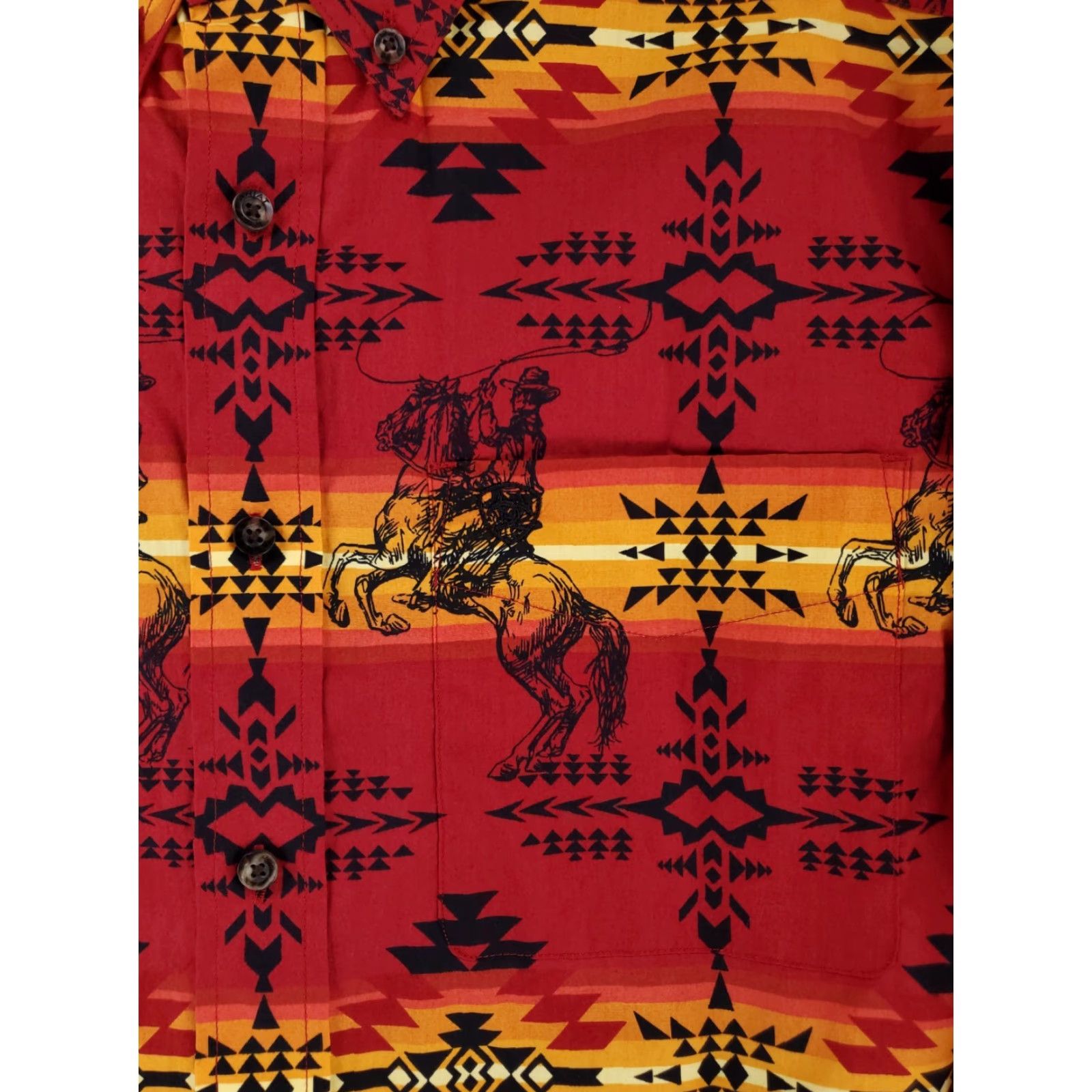 Ariat Ariat Button Down Shirt Aztec Southwest Cowboy Horse Lasso Mens M Multicolor Shirt Mens M Size US M / EU 48-50 / 2 - 2 Thumbnail