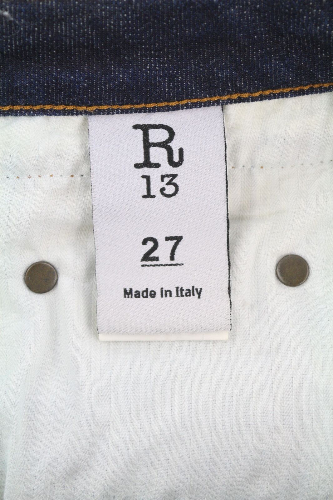 R13 BOY STRAIGHT 27 Howel Indigo Faded Distress Cropped 86239 Size 27" / US 4 / IT 40 - 8 Thumbnail