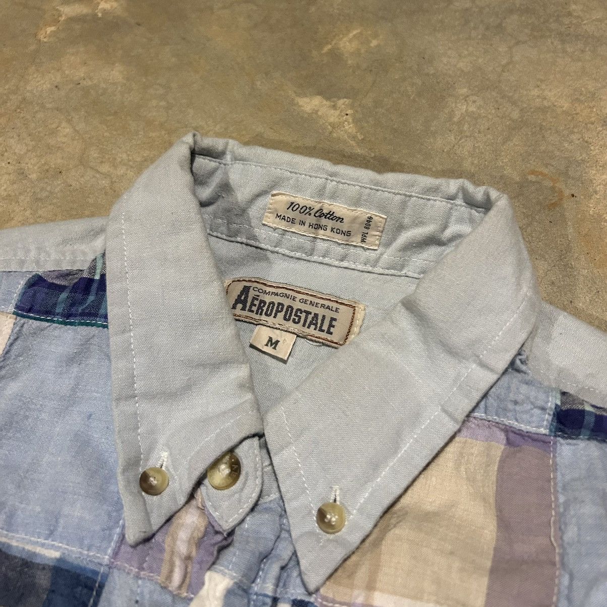 Aeropostale × Vintage Vintage 1980s Aeropostale Patchwork Sewn Button Up Shirt Size US M / EU 48-50 / 2 - 8 Thumbnail