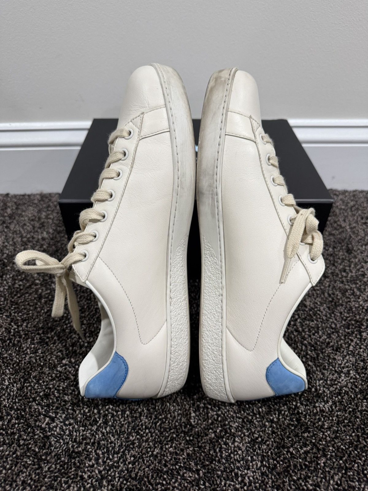 Gucci Gucci Ace Interlocking GG Red Logo / White Lowtop Sneakers Size US 10 / EU 43 - 6 Thumbnail