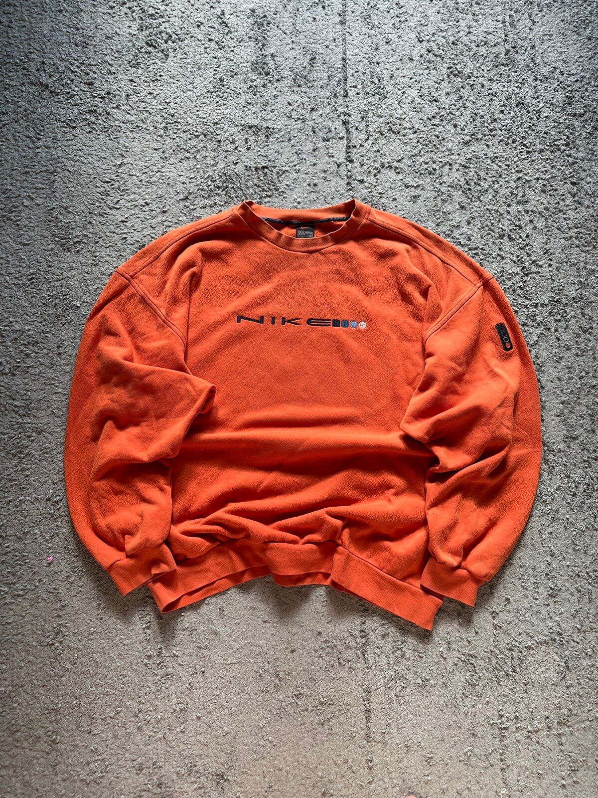 Pre-owned Nike X Vintage Nike Vintage Center Logo Oversize Sweatshirt In Orange