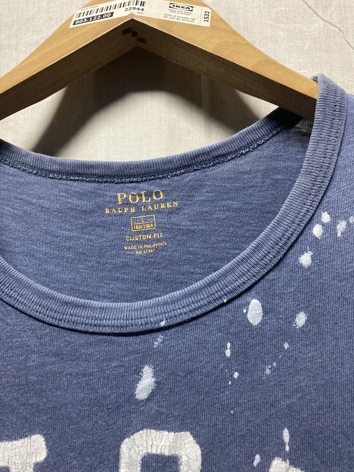 Polo Ralph Lauren × Vintage Vintage Polo Ralph Lauren Distressed Crewneck Tee Size US L / EU 52-54 / 3 - 3 Thumbnail