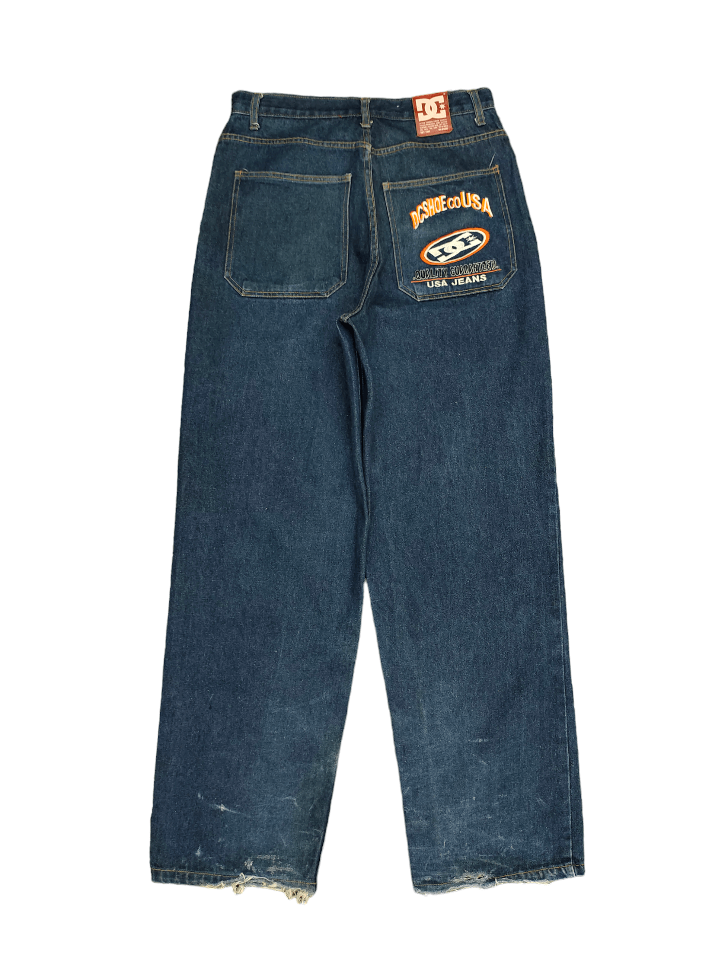 DC DC Embroidered Wide Leg Denim Y2k Jnco Baggy Jeans Size US 32 / EU 48 - 2 Thumbnail