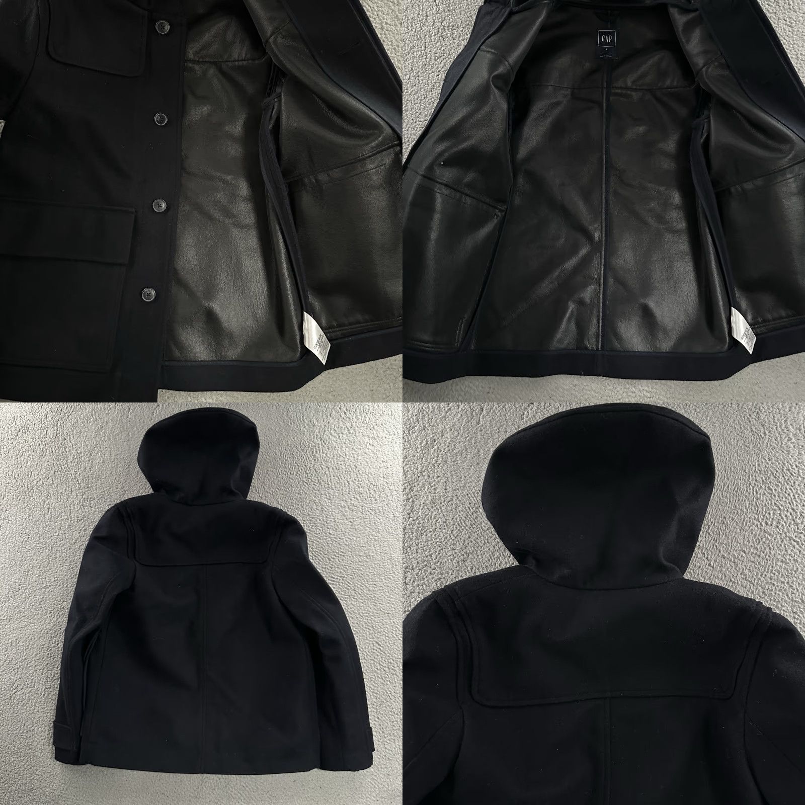Gap VINTAGE Gap Jacket Blue S Men's Wool Blend Button Hooded Pockets Size US S / EU 44-46 / 1 - 8 Thumbnail