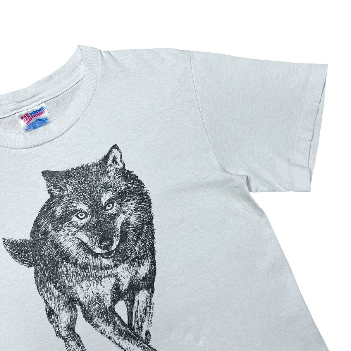 Other Vintage 1990 Wolf Losing Ground Human-i-Tees Graphic T-Shirt Size US S / EU 44-46 / 1 - 7 Thumbnail