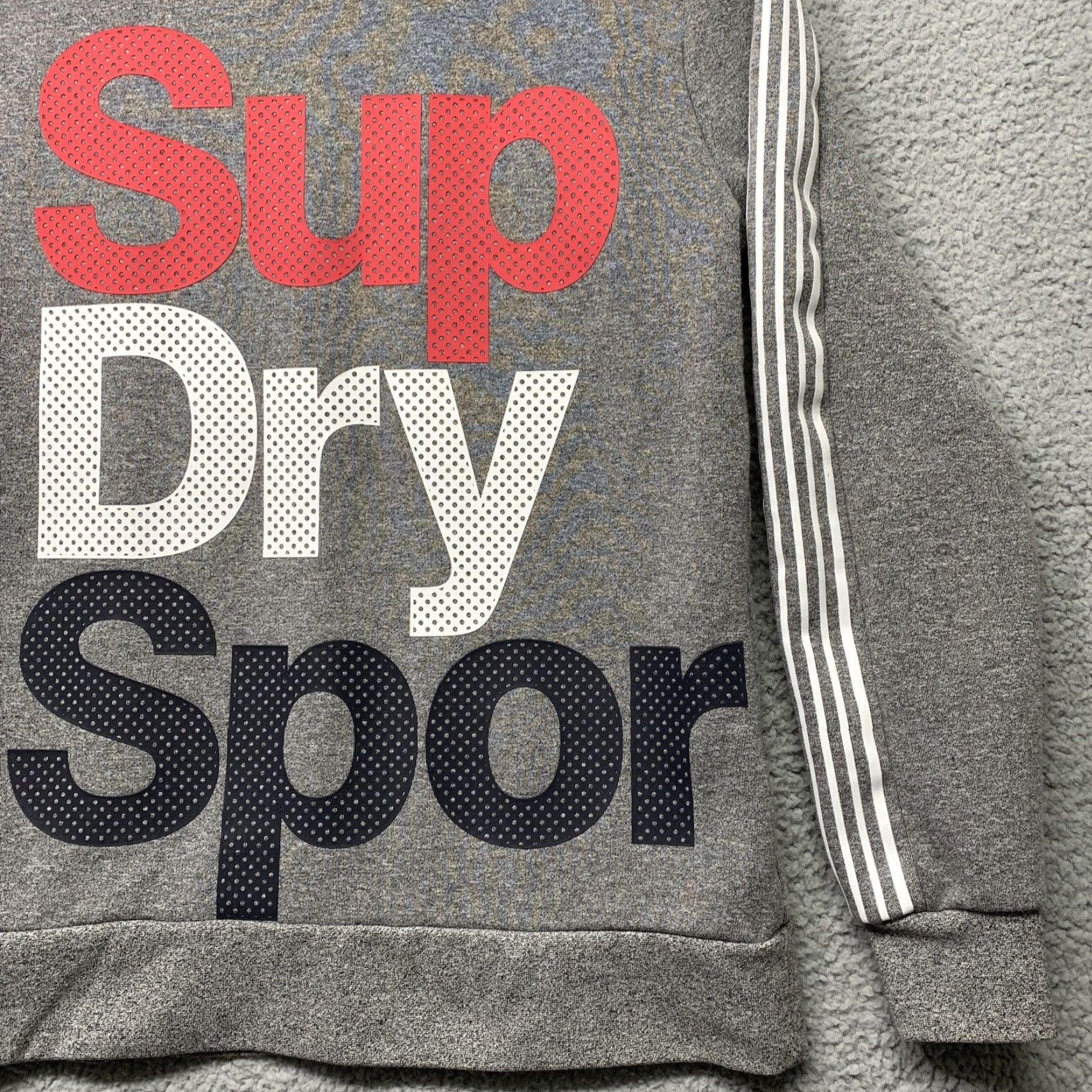 Superdry Superdry Sweatshirt Athletic Co XL Gray Red White Logo Pullover Crew Neck Women Activewear Size XL / US 12-14 / IT 48-50 - 7 Thumbnail