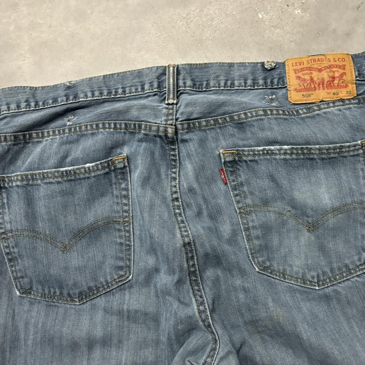Levi's × Vintage Crazy Vintage Y2K/2000s Baggy Grunge Dark Wash Levi’s Skater Denim Jeans! Size US 40 / EU 56 - 7 Thumbnail