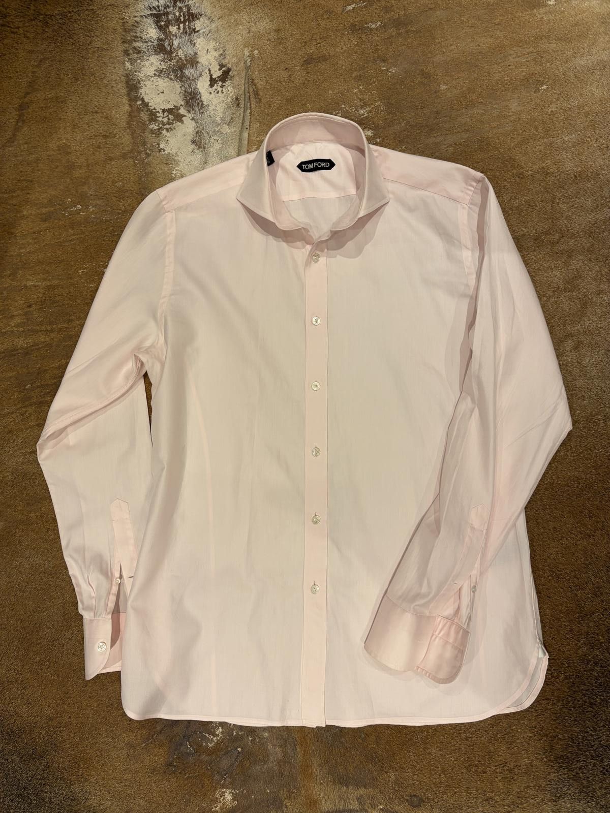 Tom Ford Tom Ford Cotton Twill Dress Shirt Size US M / EU 48-50 / 2 - 1 Thumbnail