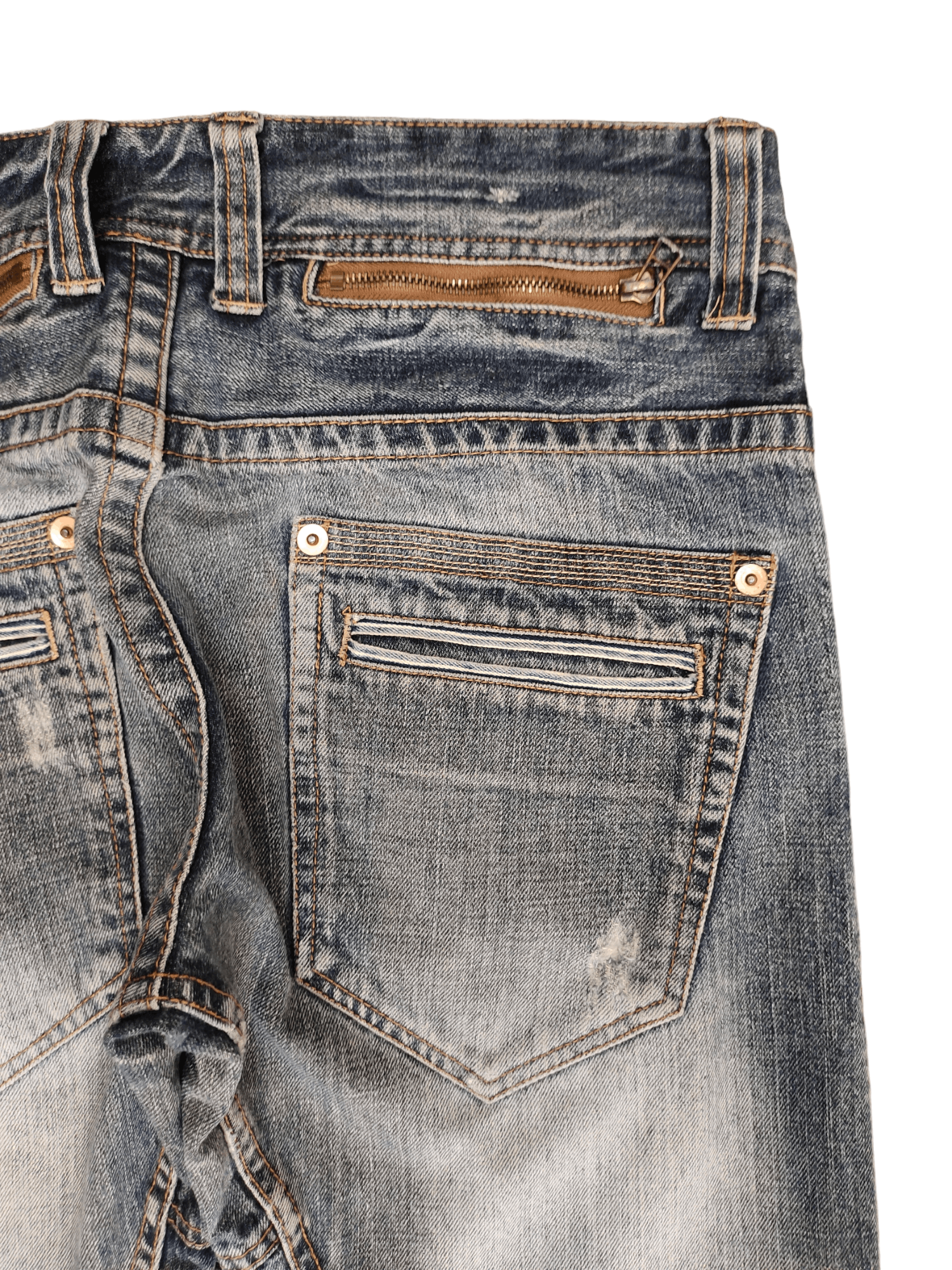 Comme des Garcons × Undercover Made In Heaven Distress Spiral Cut Denim Jean Y2k Streetwear Size US 33 - 14 Thumbnail