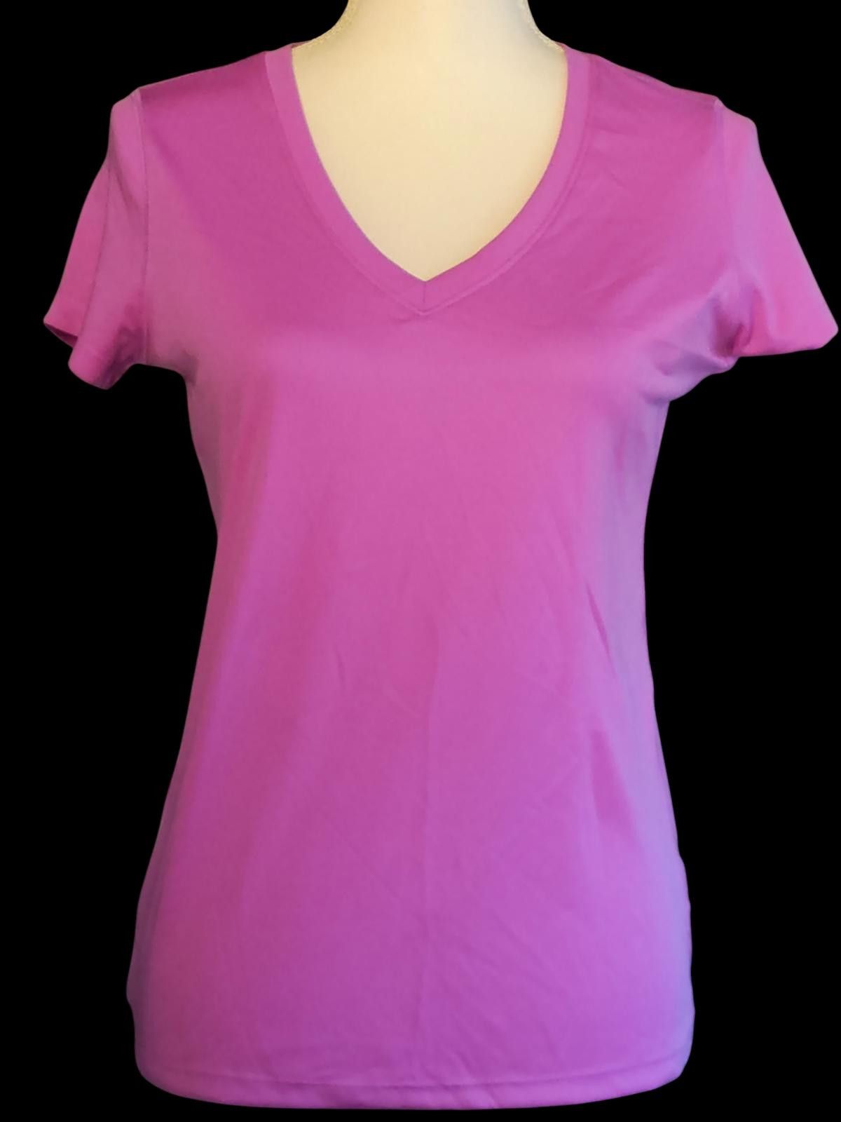 Champion Champion Women's Classic V-Neck Short Sleeve T-Shirt in Pink Size M / US 6-8 / IT 42-44 - 3 Thumbnail