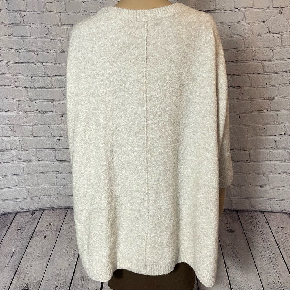 Lou & Grey New Lou & Grey Dolman Sleeve Poncho Textured Knit Beige Swe Size S / US 4 / IT 40 - 5 Thumbnail