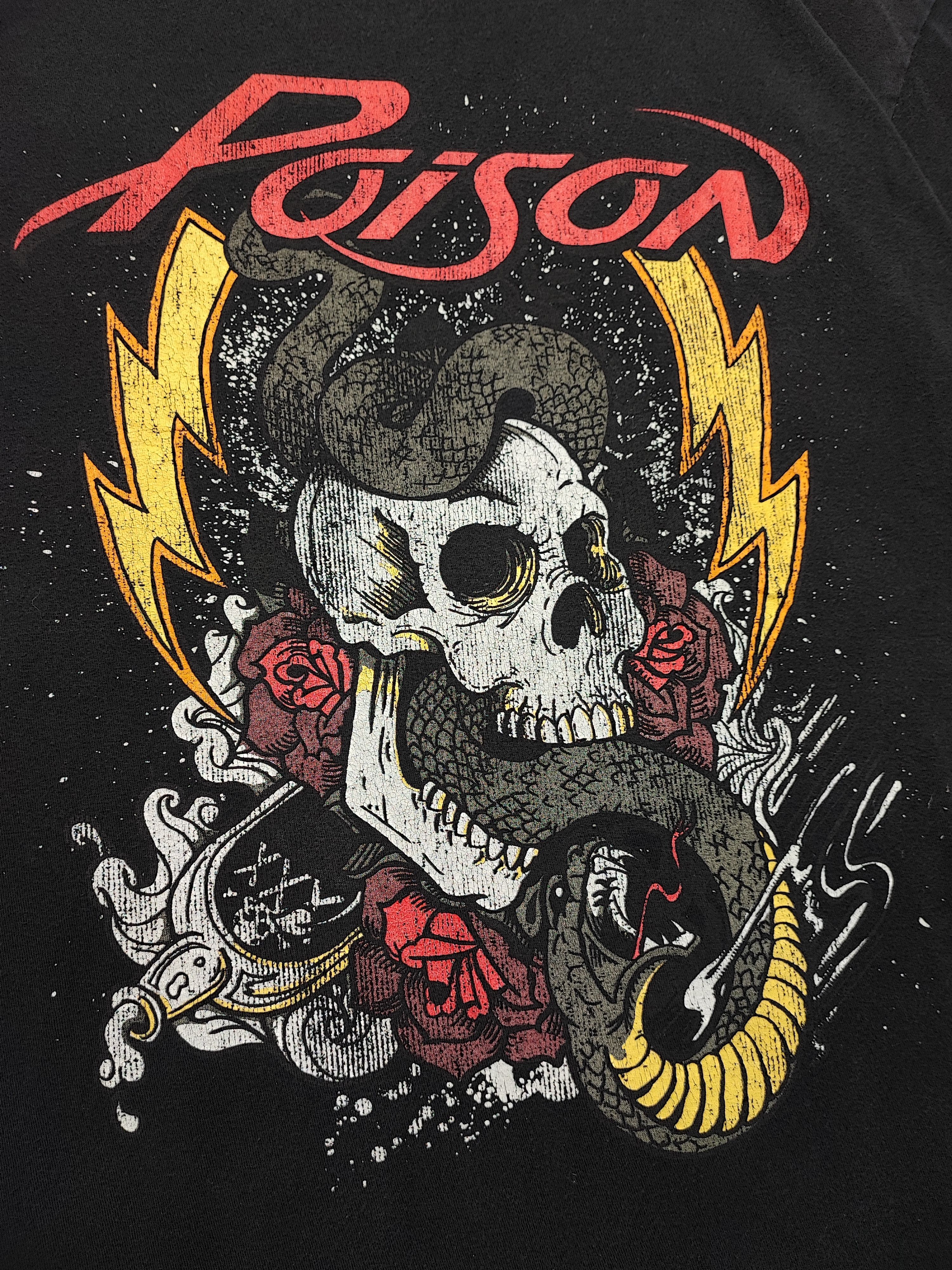 Band Tees × Vintage Band Poison Skull Snake T Shirt Size US XL / EU 56 / 4 - 6 Thumbnail