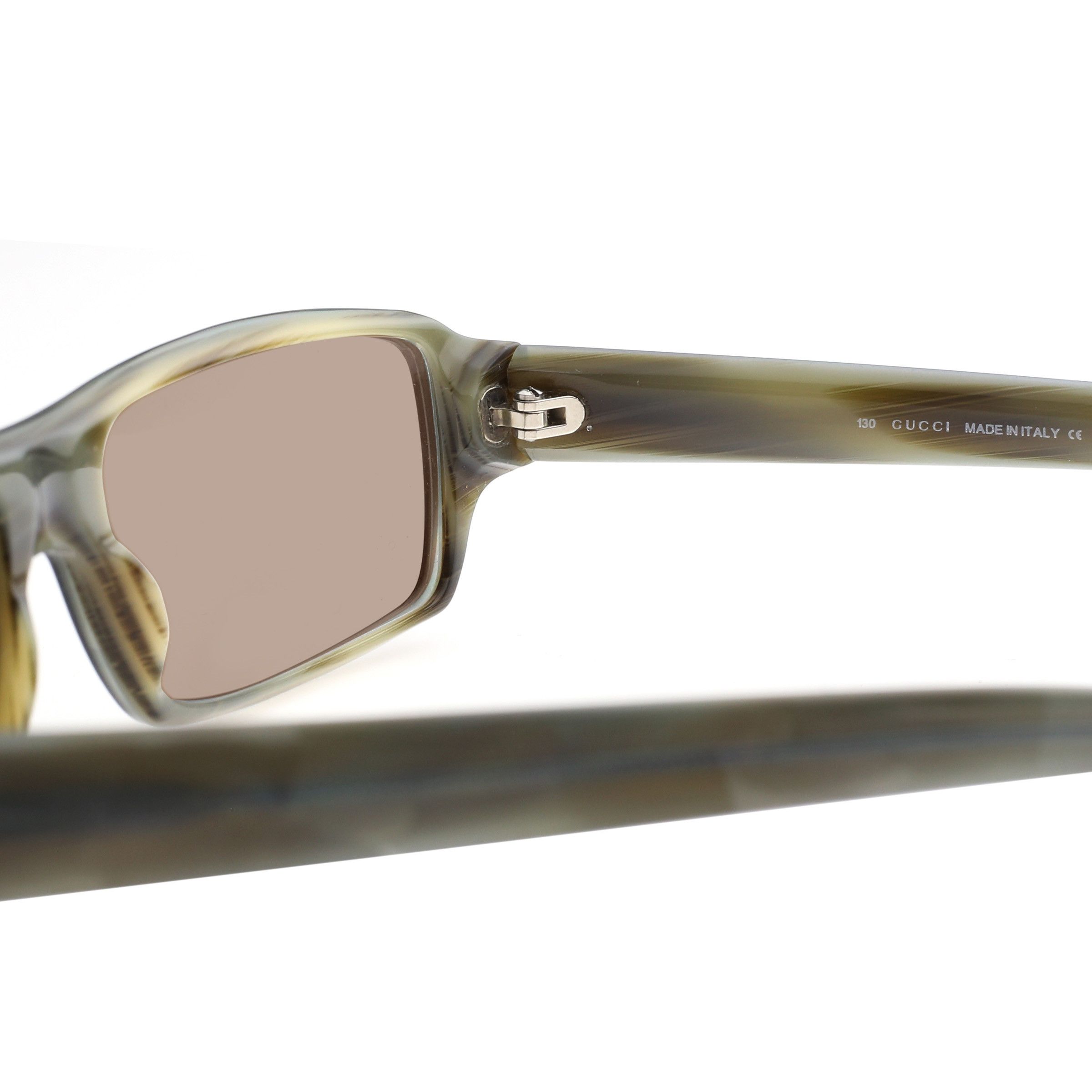 Gucci Gucci '00s Green Rectangular Frame Sunglasses Size ONE SIZE - 3 Thumbnail