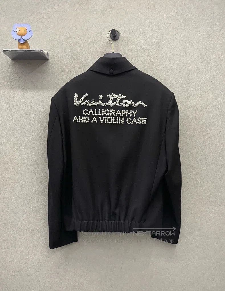 Louis Vuitton Louis Vuitton Logo Letter Beaded Black Blazer jacket Size US M / EU 48-50 / 2 - 2 Thumbnail