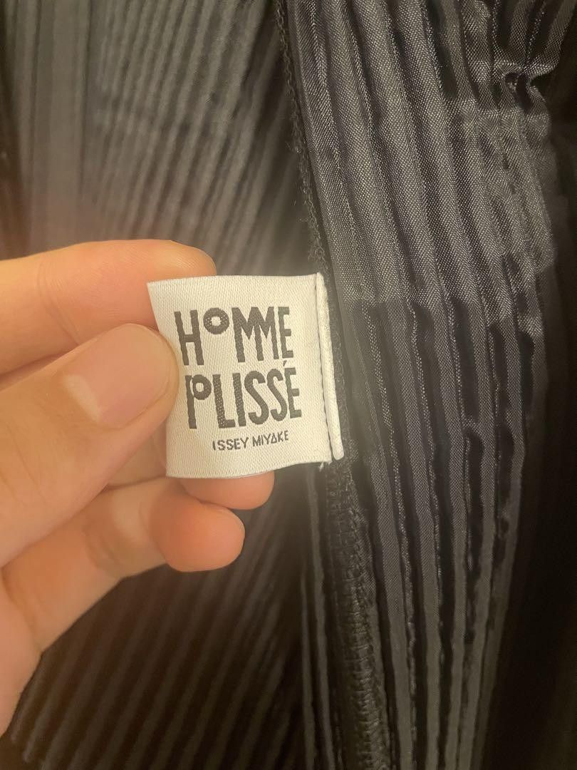 Homme Plisse basic pleated long coat
