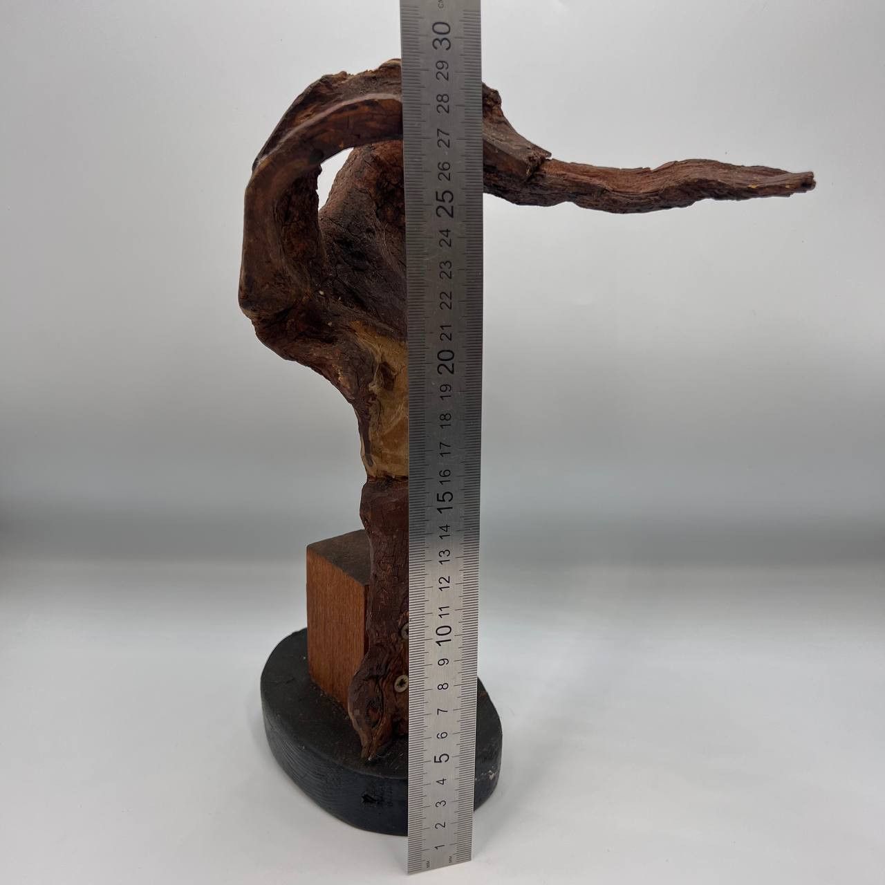 Vintage Handcrafted Vintage Decorative Figure Man Wood 11.4" Size ONE SIZE - 4 Thumbnail