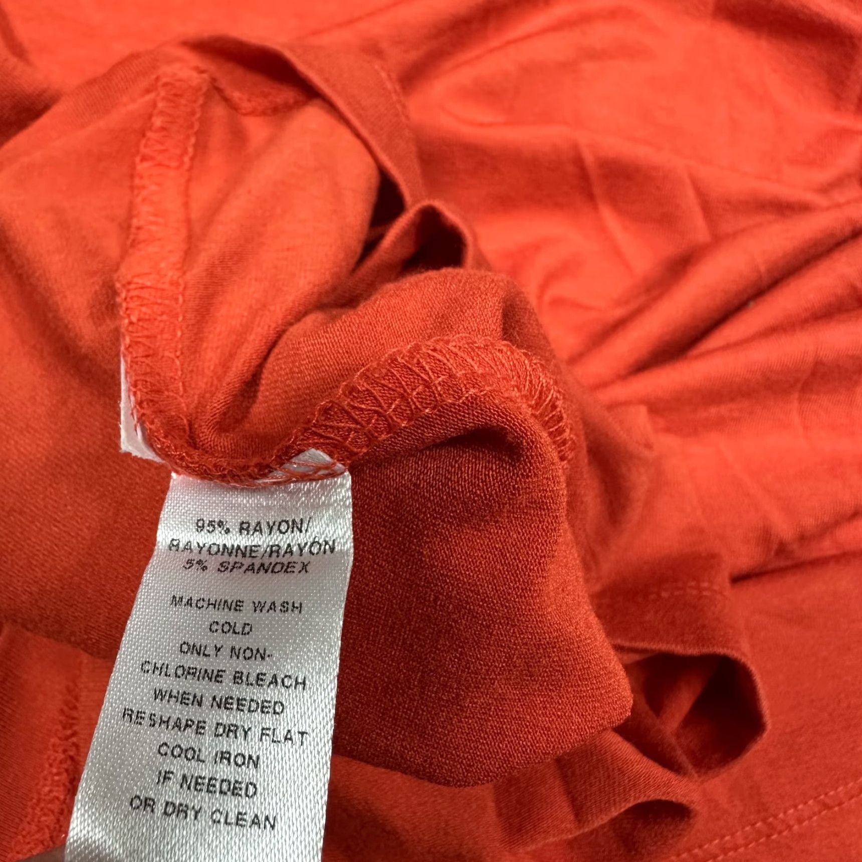 Loft LOFT Orange Bell Sleeve Shift Dress A-Line Soft Stretch V-Neck Cocktail Sz M Womens Dress Short Sleeve Vintage? (no) Size M / US 6-8 / IT 42-44 - 5 Thumbnail